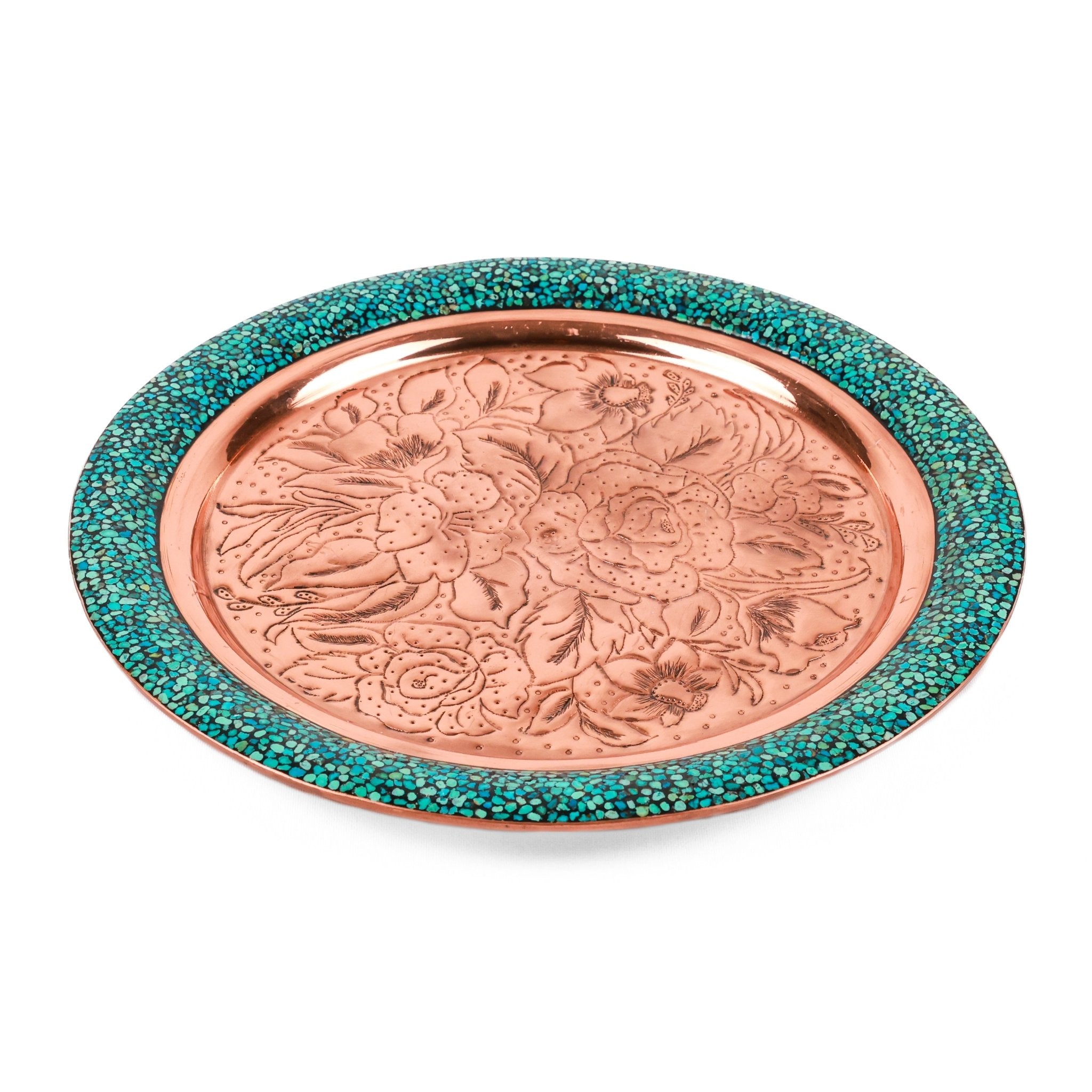 Tray Copper And Turquoise - Meraas Gallery