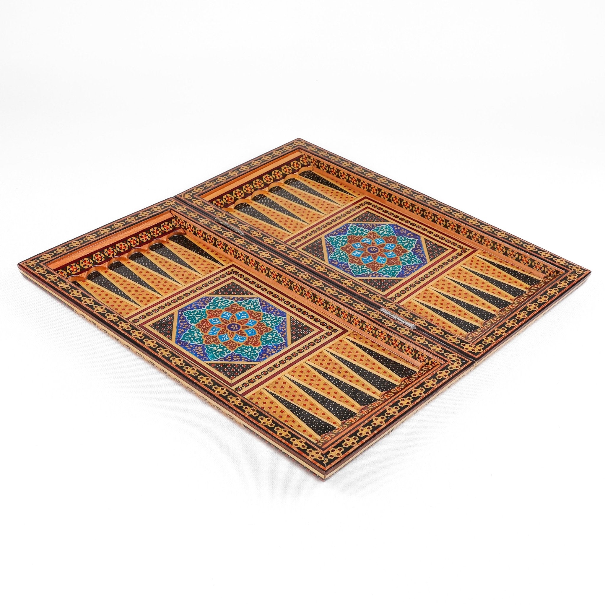 Chess Board - Size 40 - Tazhib & Flower Design - 02 - Meraas Gallery