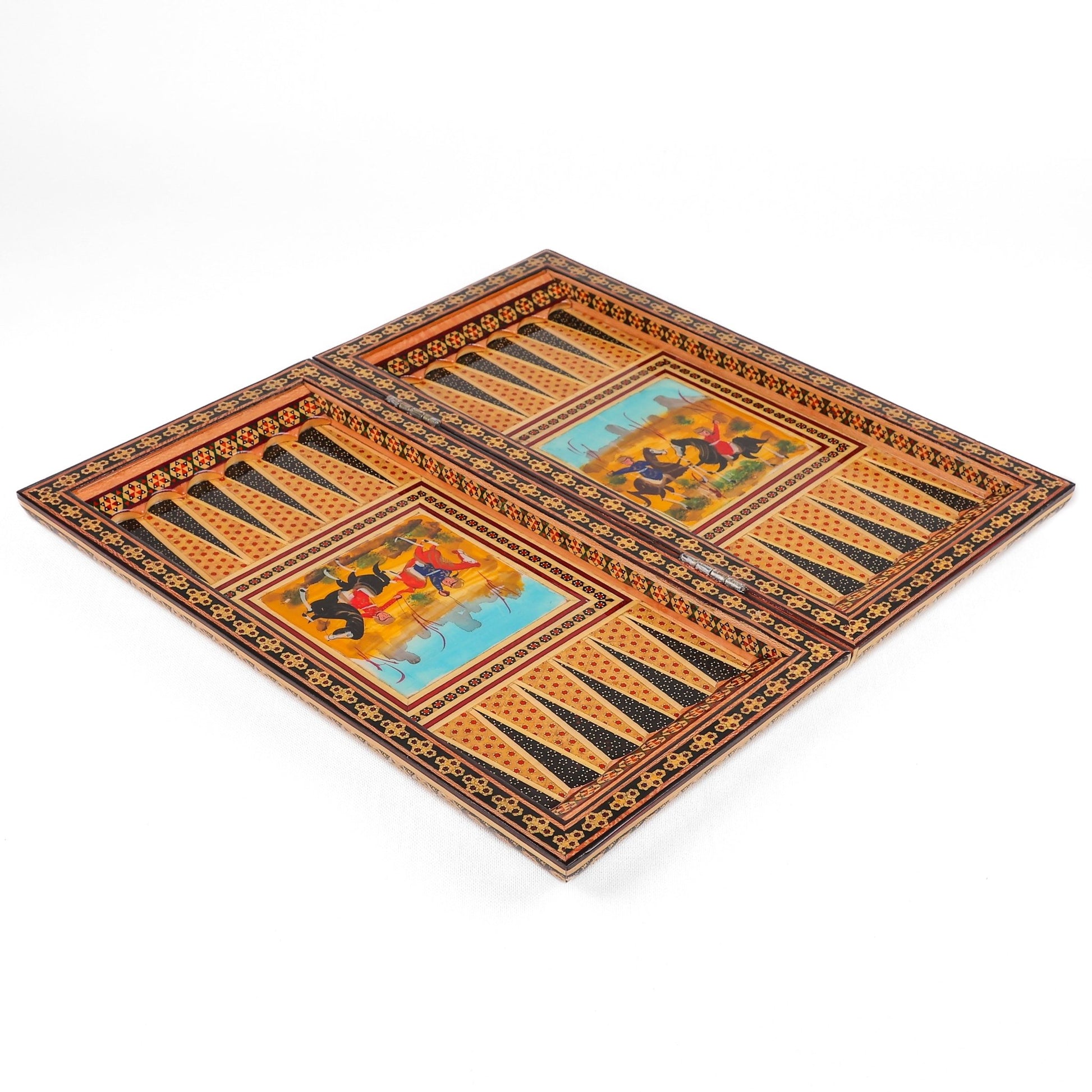 Chess Board - Size 40 - Tazhib & Flower Design - 02 - Meraas Gallery