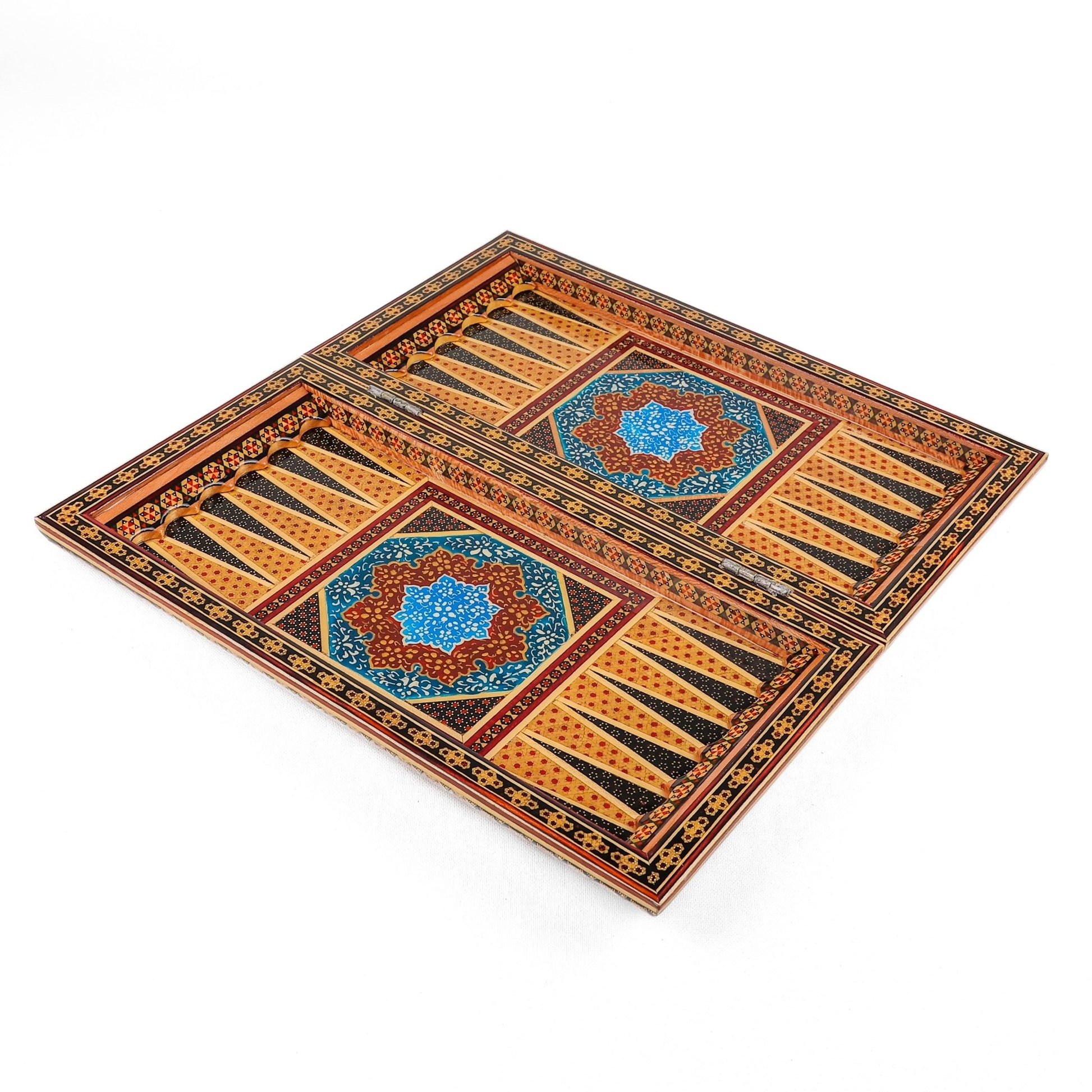Chess Board - Size 40 - Tazhib & Flower Design - 06 - Meraas Gallery
