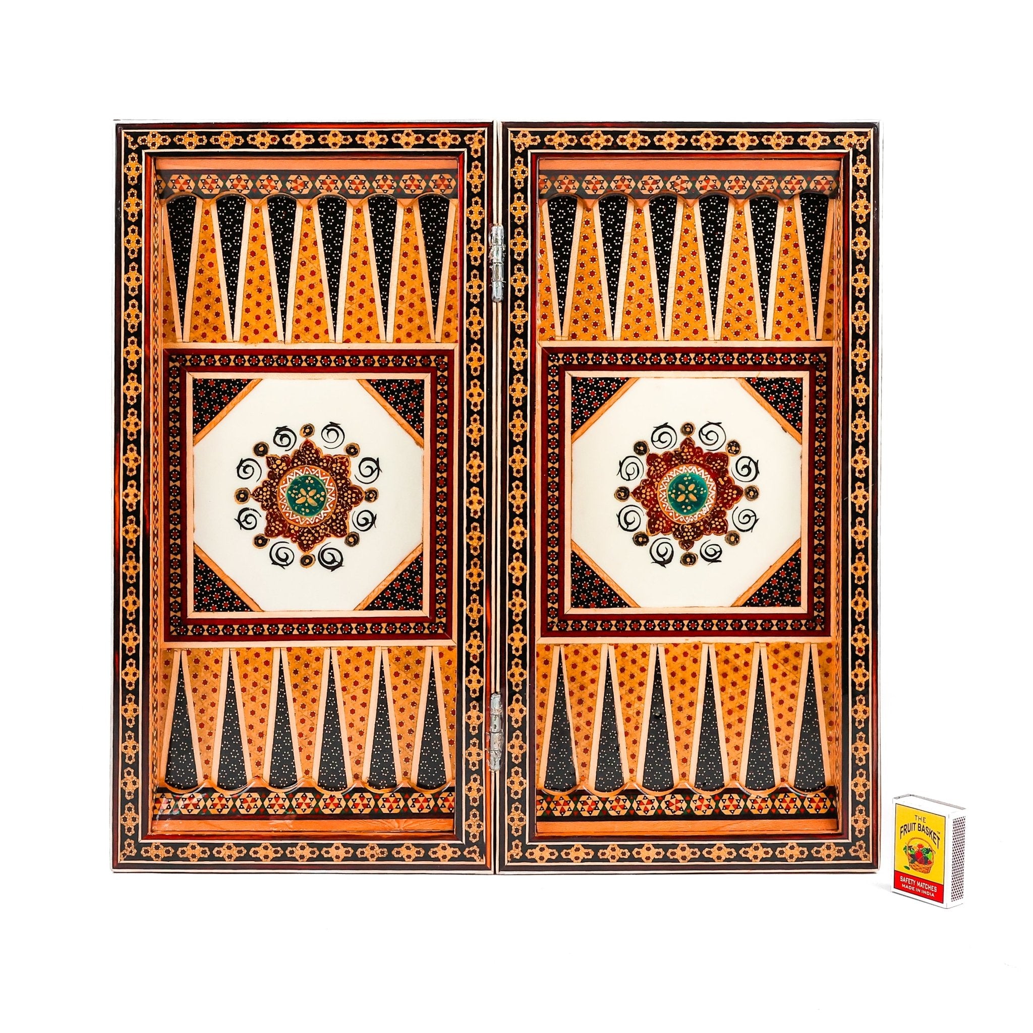 Chess Board - Size 40 - Tazhib & Flower Design - 07 - Meraas Gallery