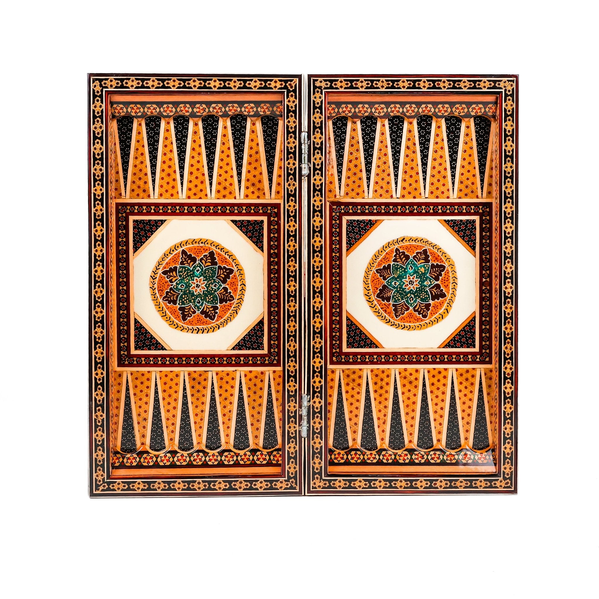 Chess Board - Size 40 - Tazhib & Flower Design - 08 - Meraas Gallery
