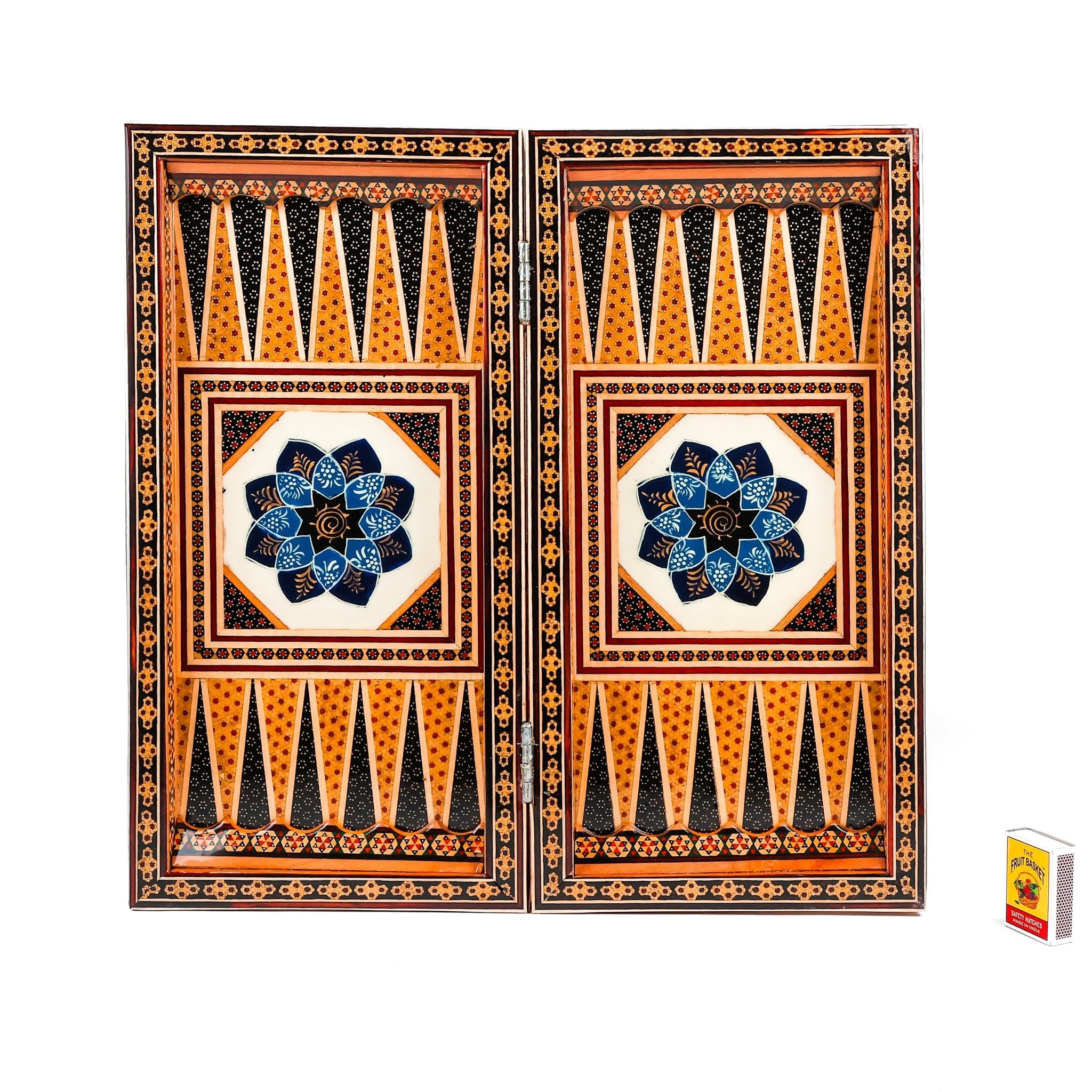 Chess Board - Size 40 - Tazhib & Flower Design - 09 - Meraas Gallery