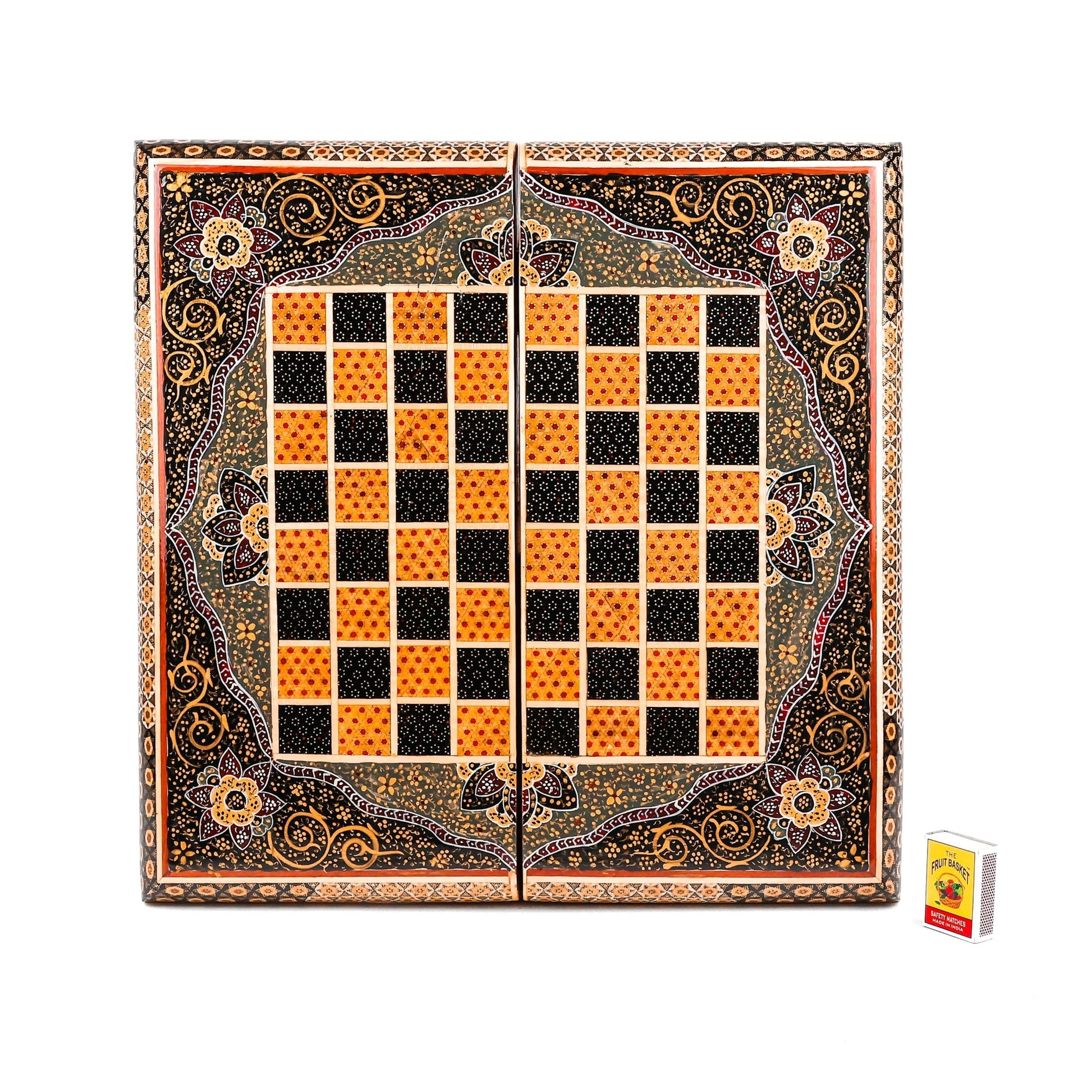Chess Board - Size 40 - Tazhib & Flower Design - 10 - Meraas Gallery