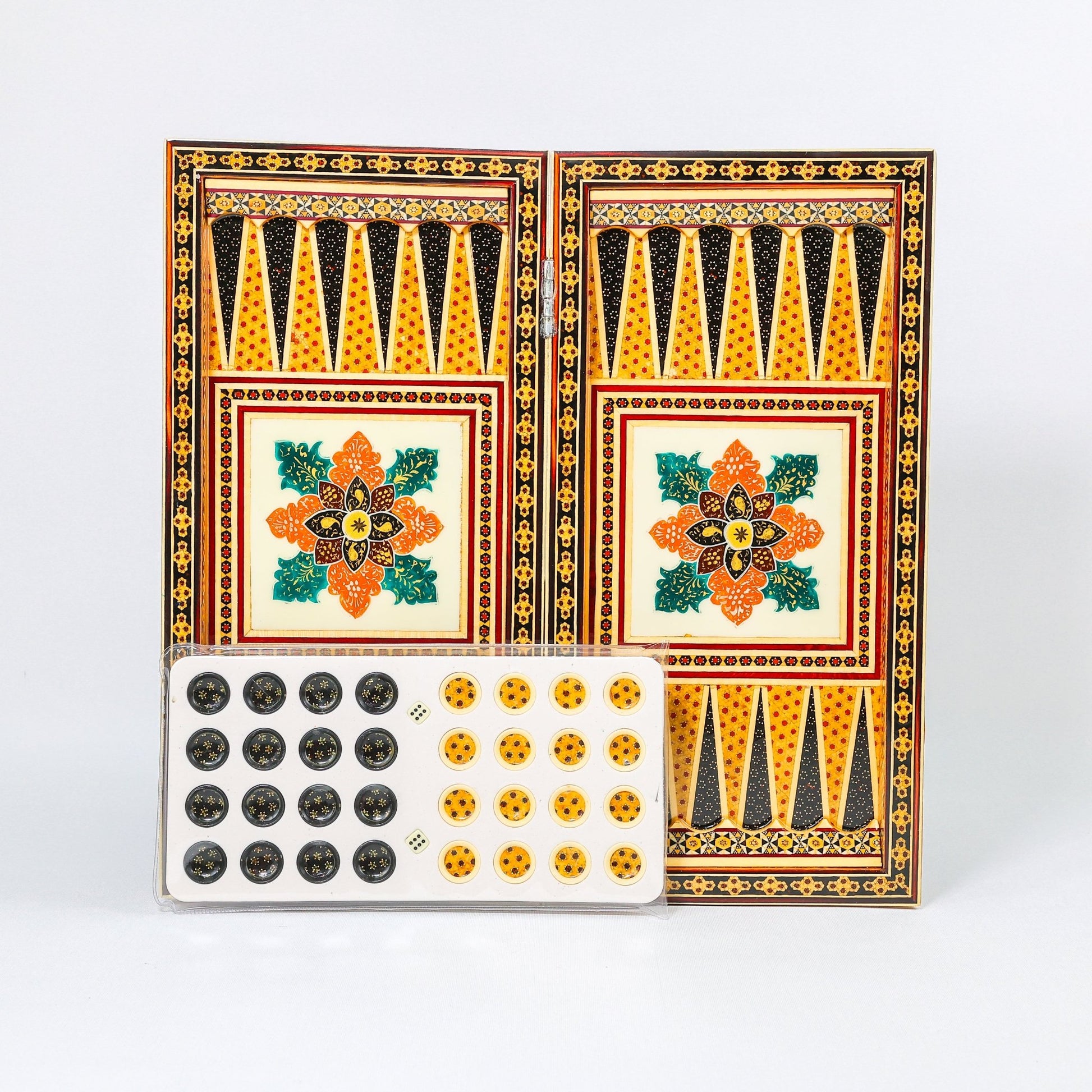 Chess Board - Size 40 - Tazhib & Flower Design - 15 - Meraas Gallery