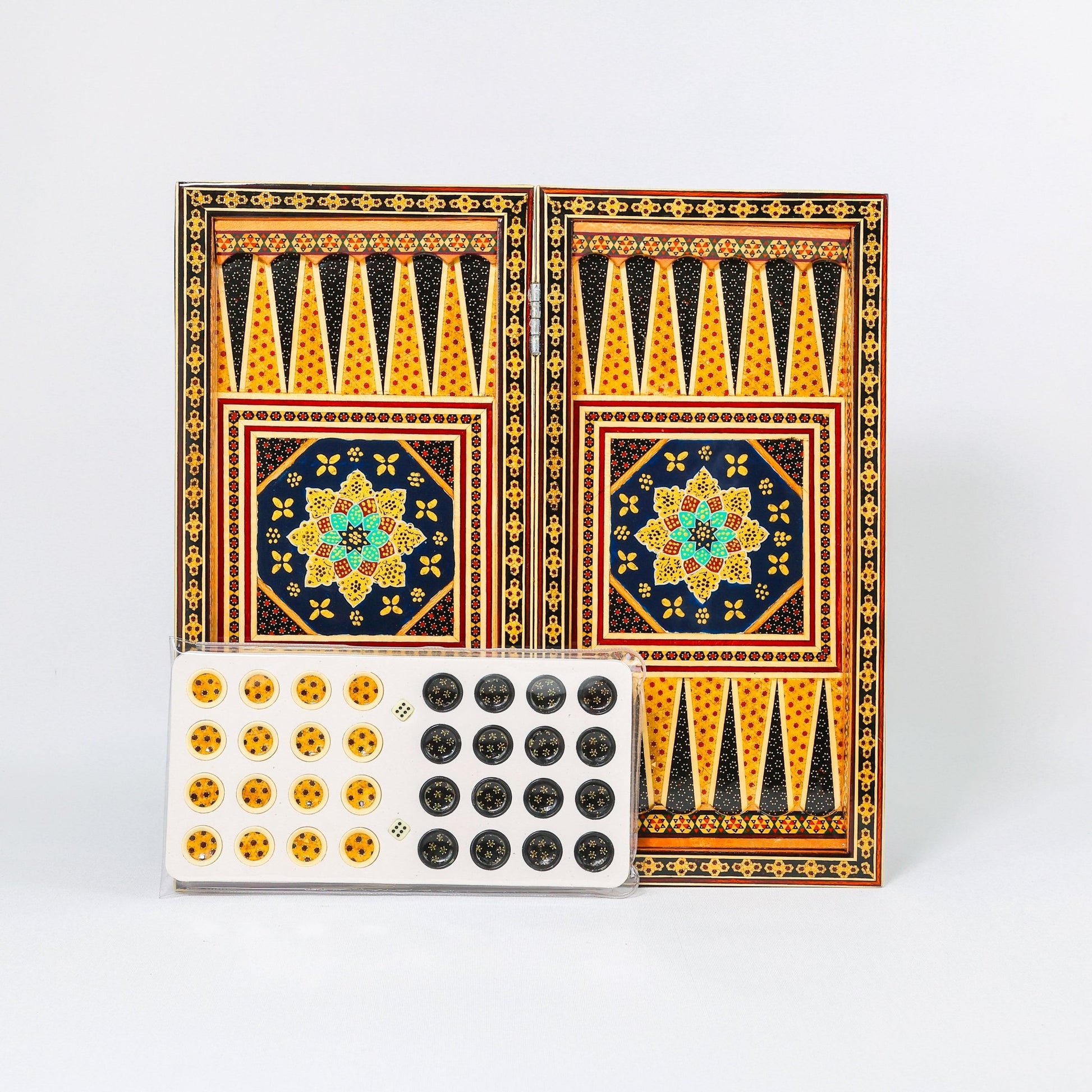 Chess Board - Size 40 - Tazhib & Flower Design - 16 - Meraas Gallery