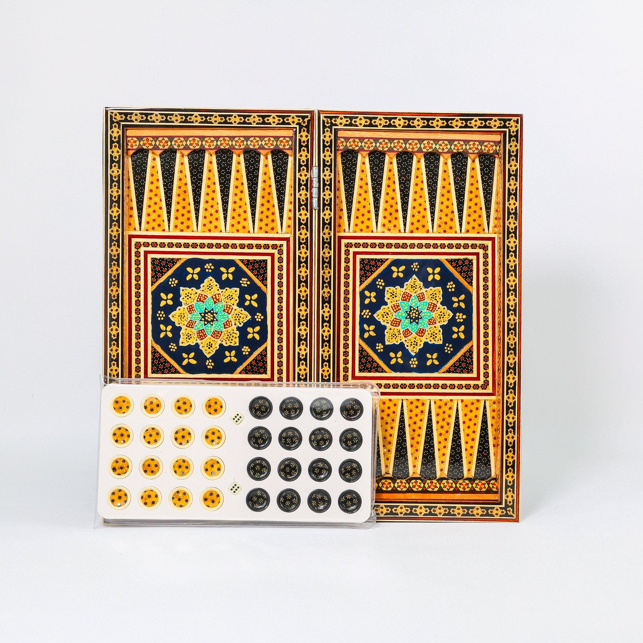 Chess Board - Size 40 - Tazhib & Flower Design - 16 - Meraas Gallery