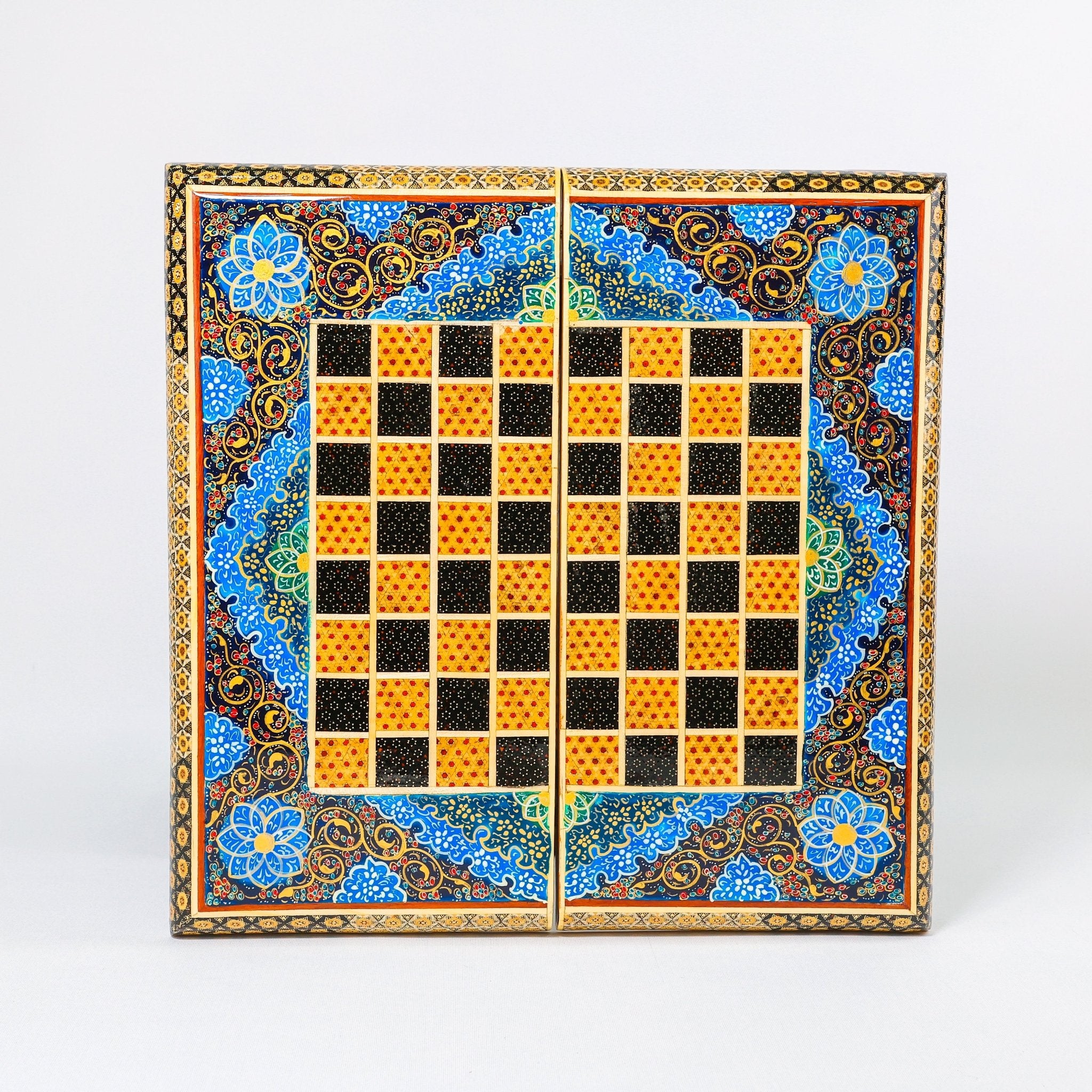 Chess Board - Size 40 - Tazhib & Flower Design - 19 - Meraas Gallery