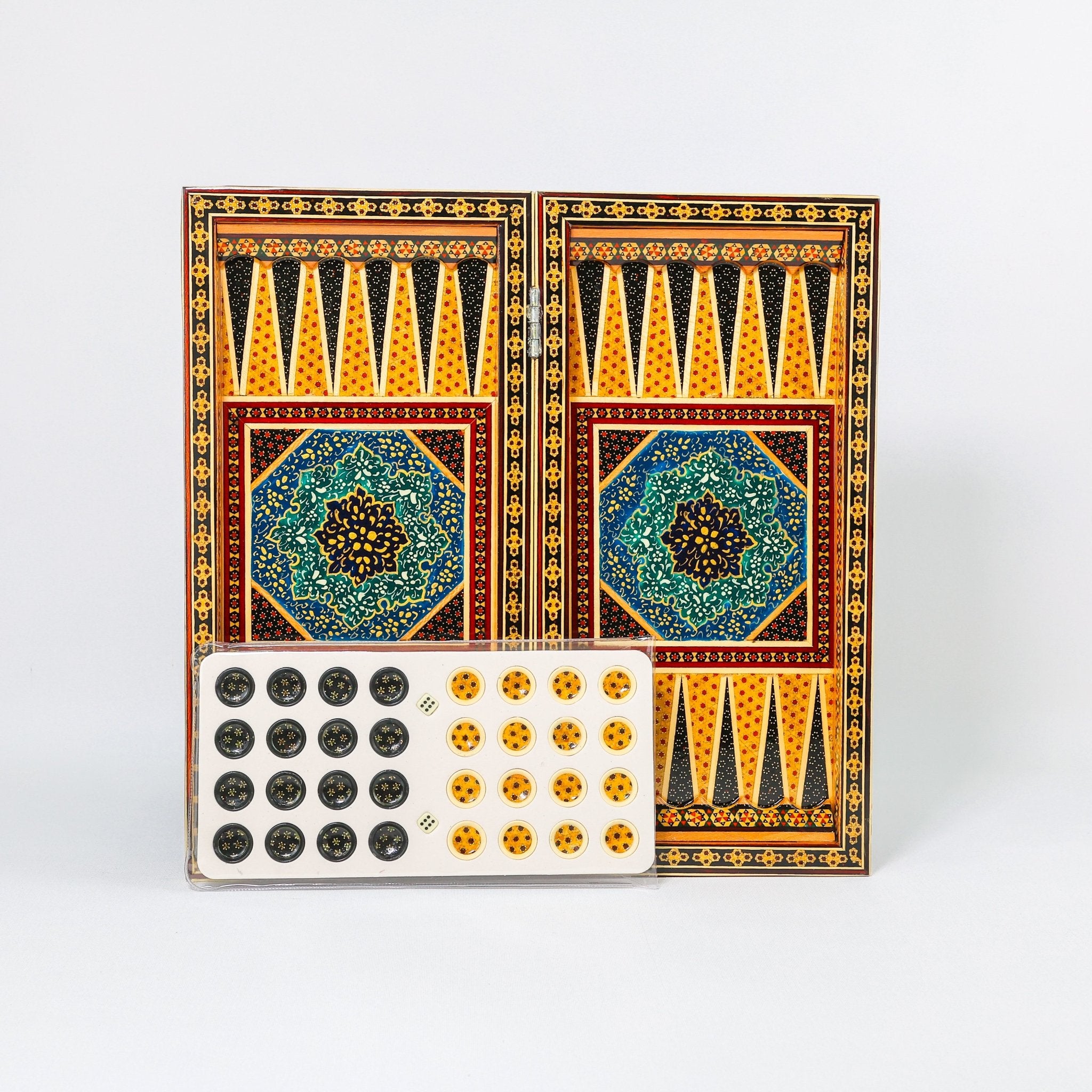 Chess Board - Size 40 - Tazhib & Flower Design - 19 - Meraas Gallery