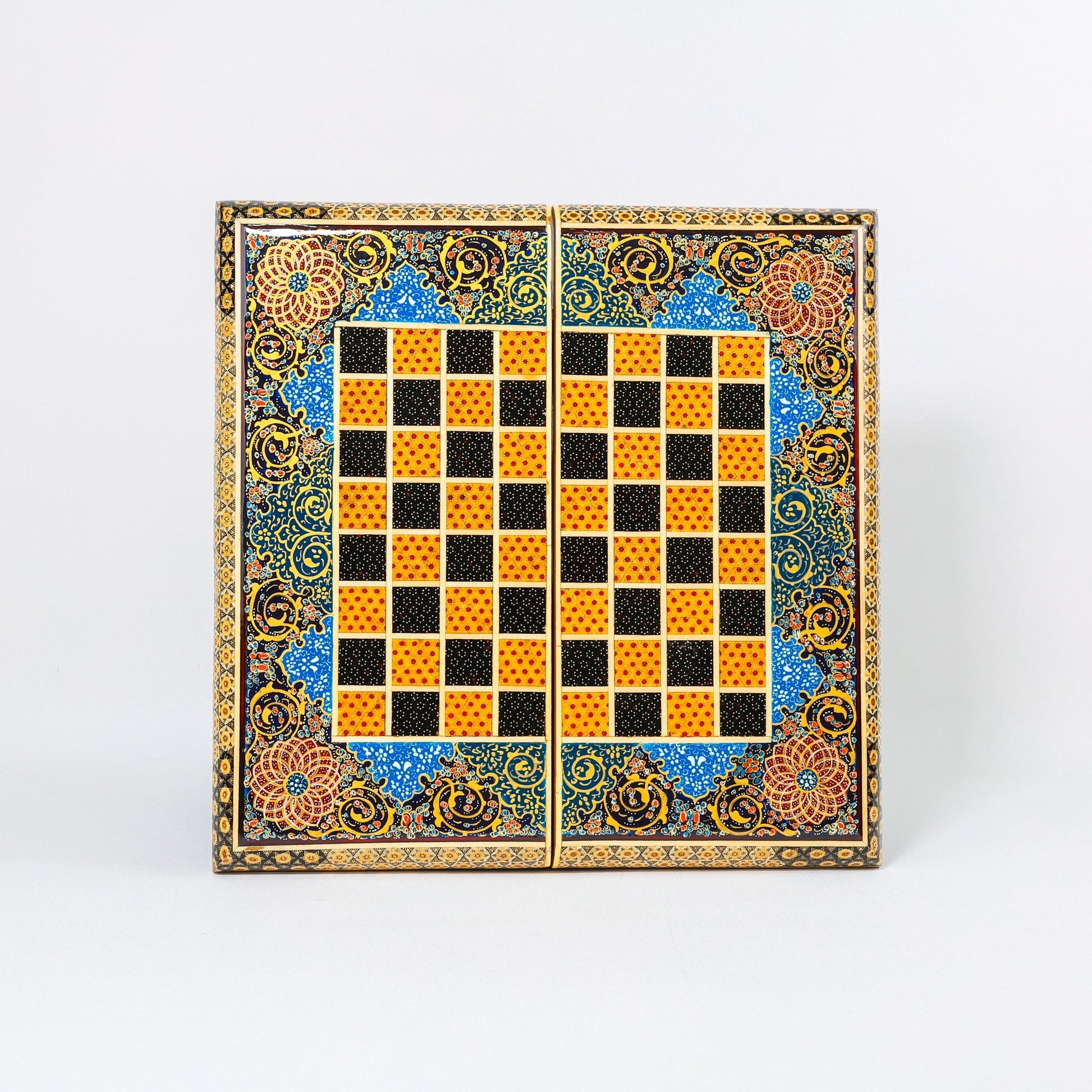 Chess Board - Size 40 - Tazhib & Flower Design - 20 - Meraas Gallery
