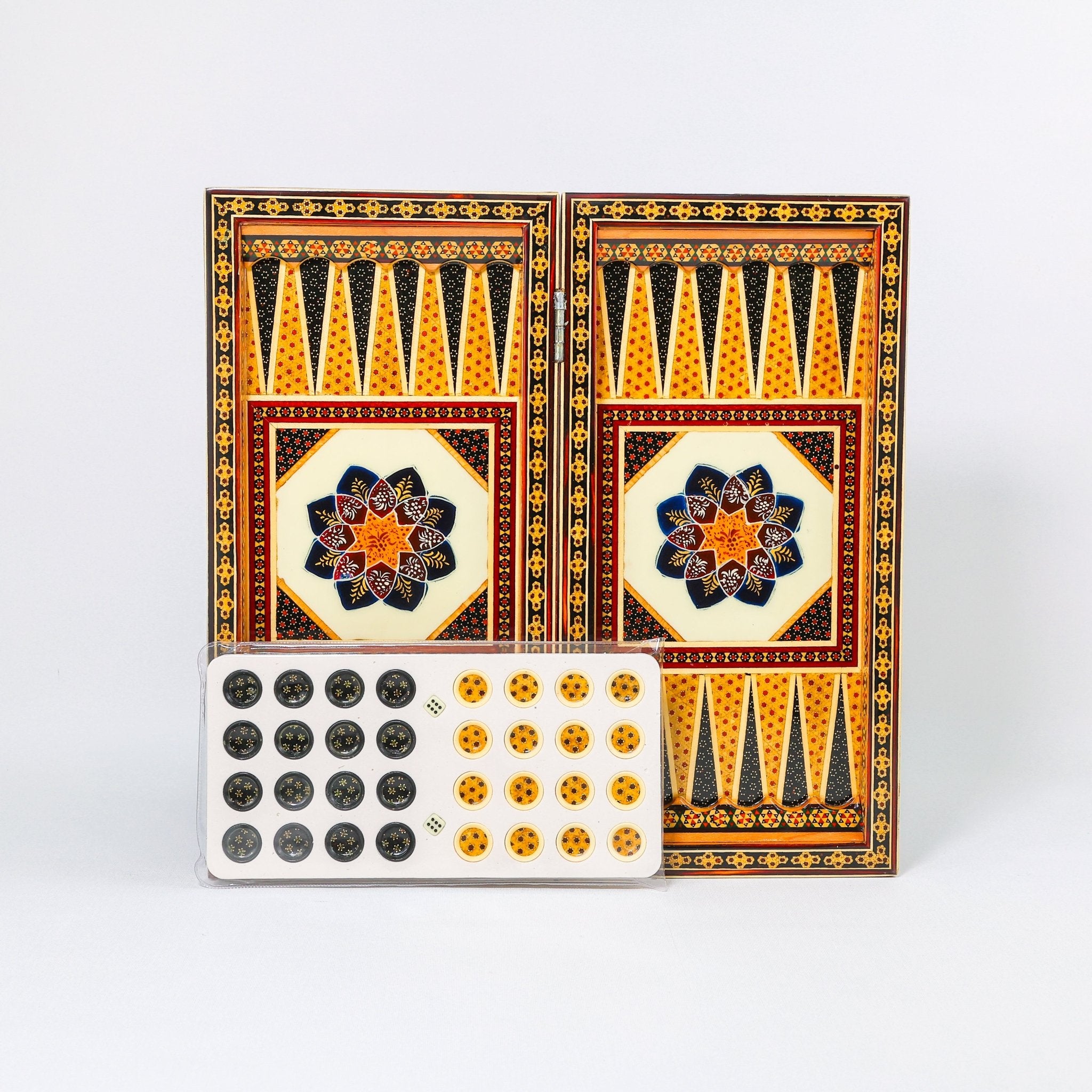 Chess Board - Size 40 - Tazhib & Flower Design - 21 - Meraas Gallery