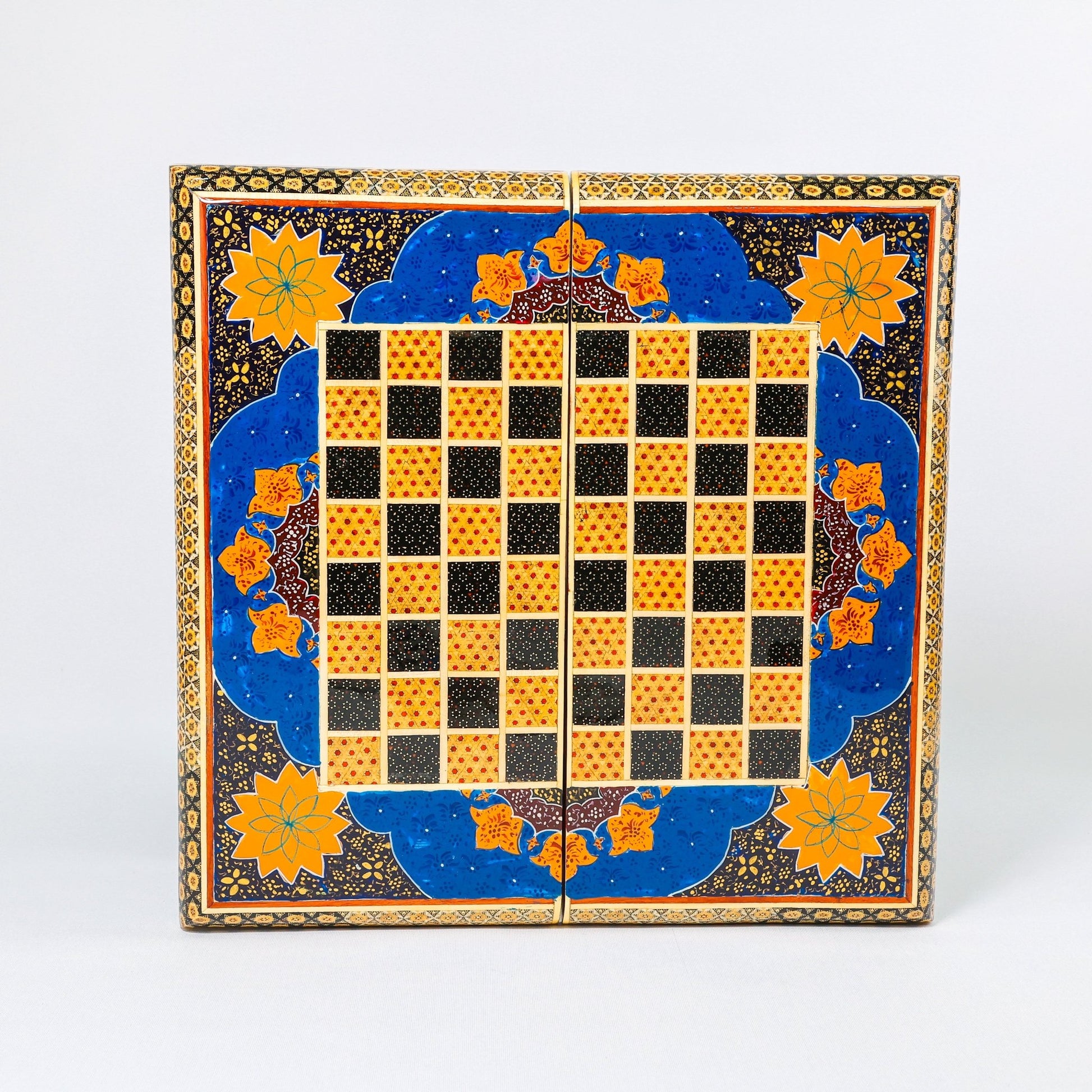 Chess Board - Size 40 - Tazhib & Flower Design - 21 - Meraas Gallery