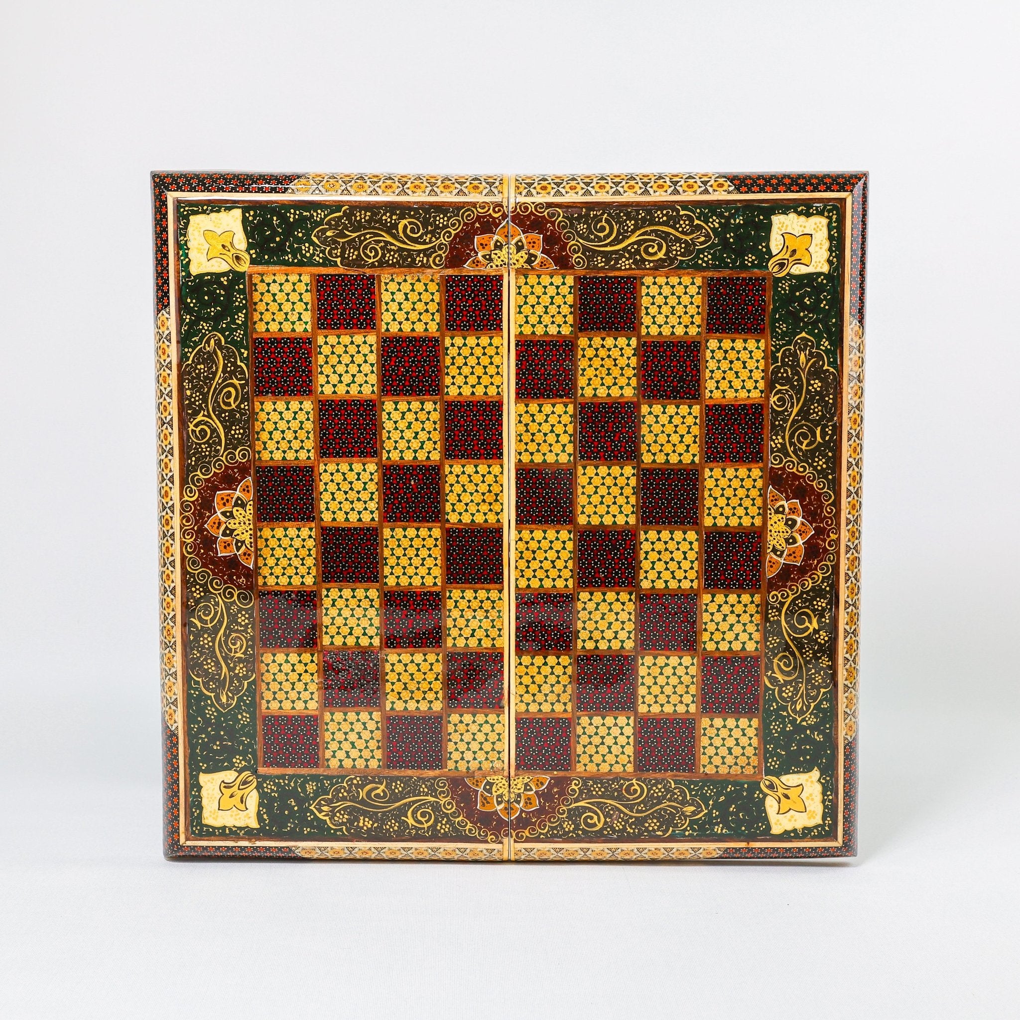 Chess Board - Size 40 - Tazhib & Flower Design - 22 - Meraas Gallery