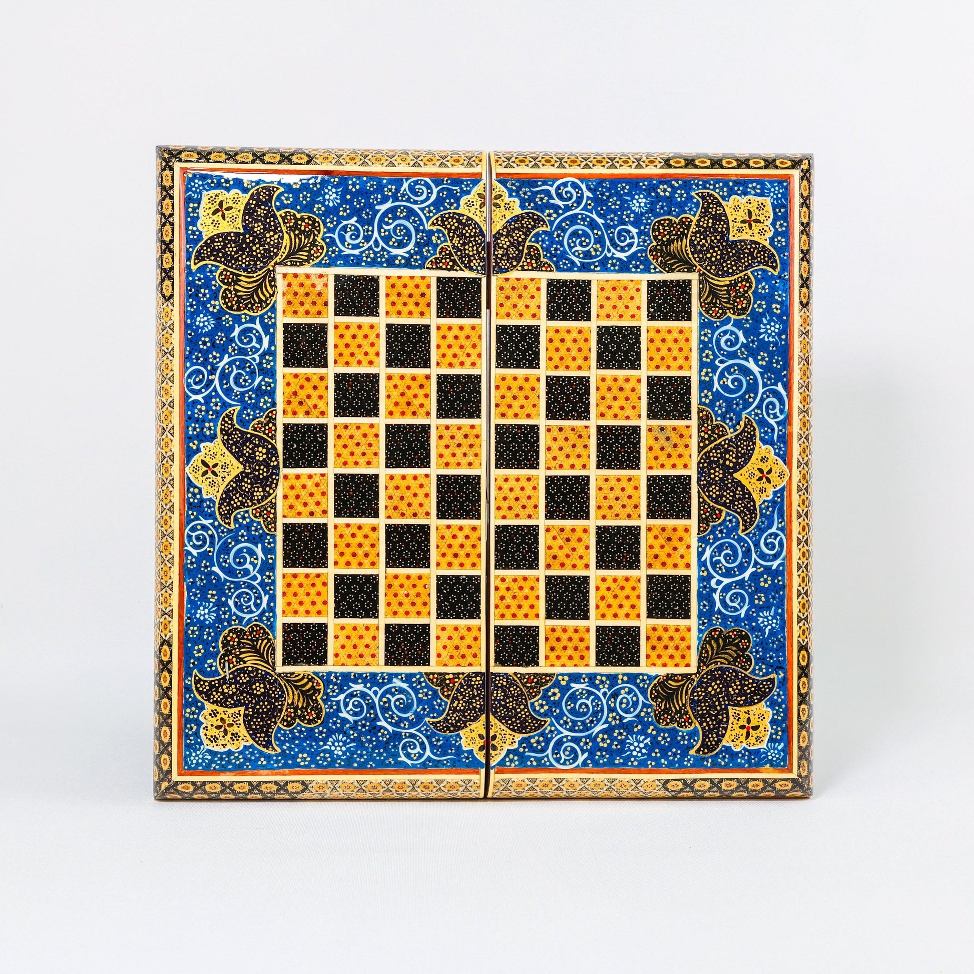 Chess Board - Size 40 - Tazhib & Flower Design - 23 - Meraas Gallery