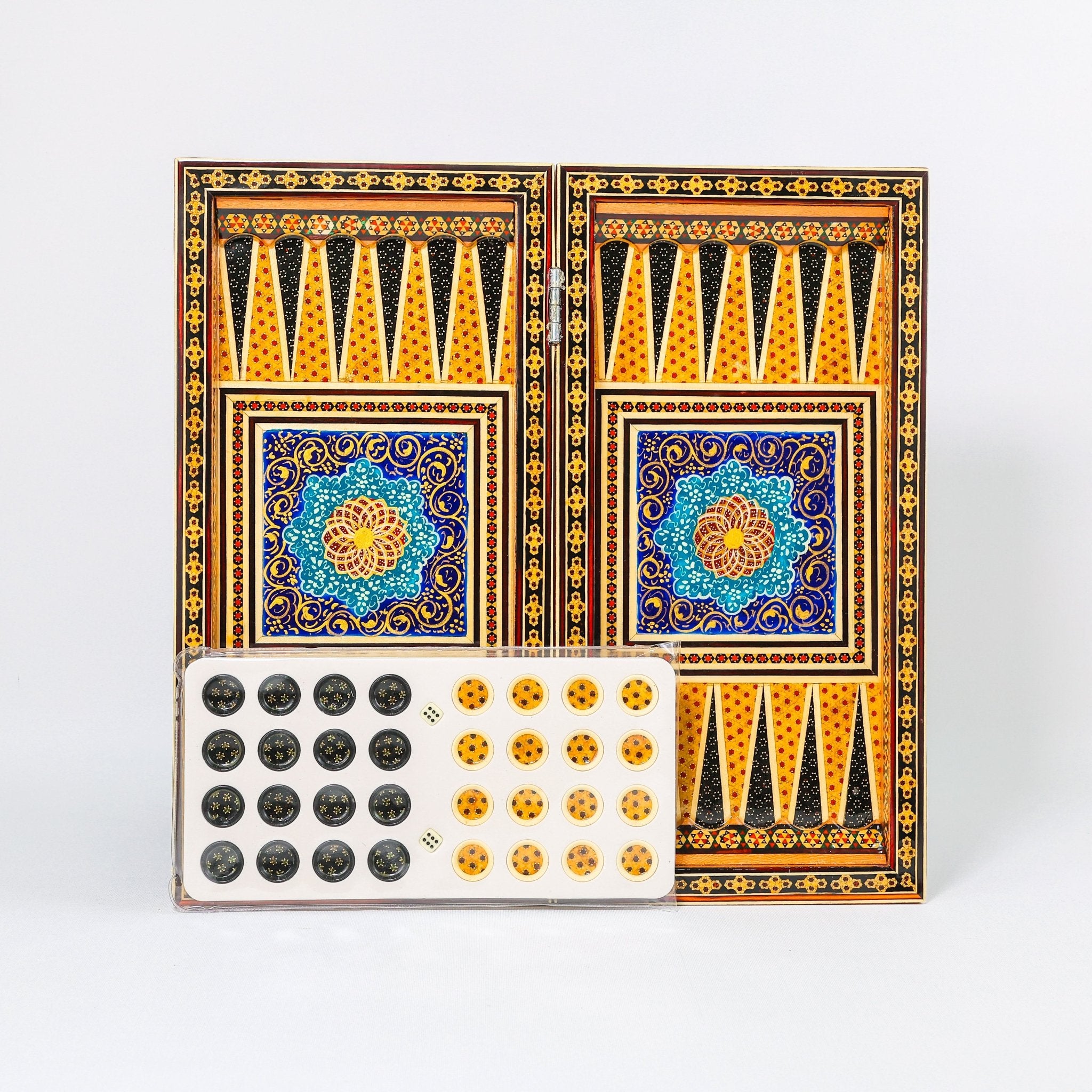 Chess Board - Size 40 - Tazhib & Flower Design - 24 - Meraas Gallery