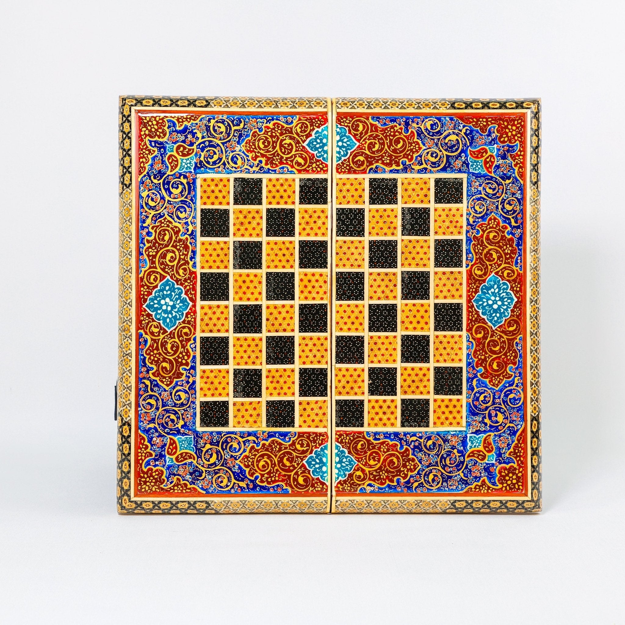 Chess Board - Size 40 - Tazhib & Flower Design - 24 - Meraas Gallery