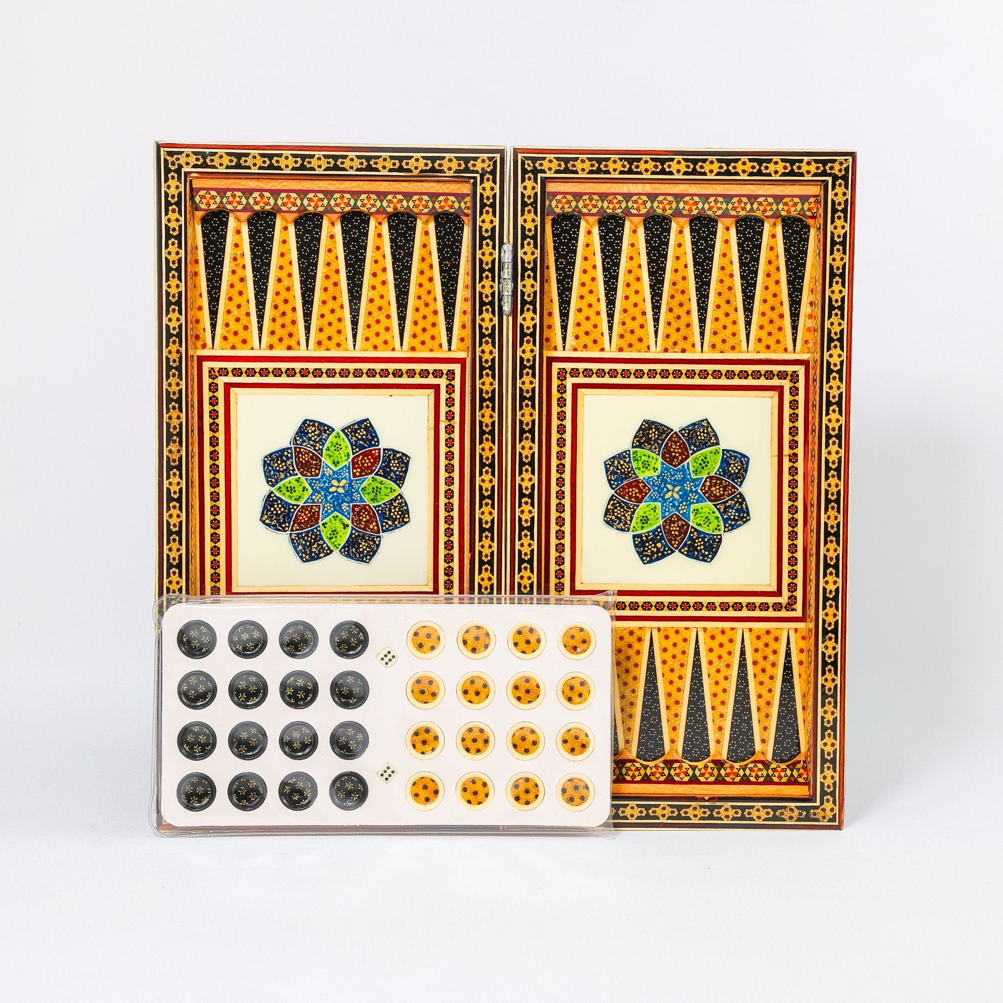 Chess Board - Size 40 - Tazhib & Flower Design - 25 - Meraas Gallery