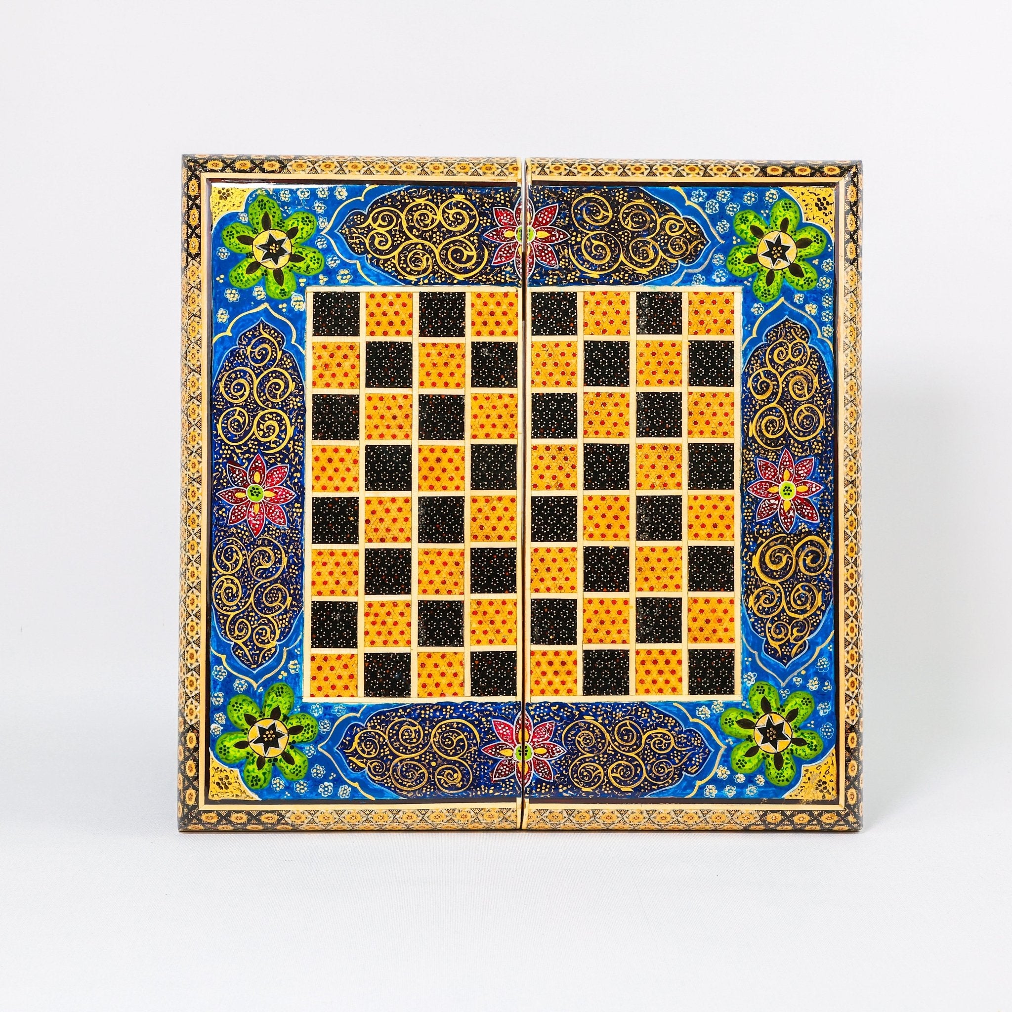 Chess Board - Size 40 - Tazhib & Flower Design - 25 - Meraas Gallery