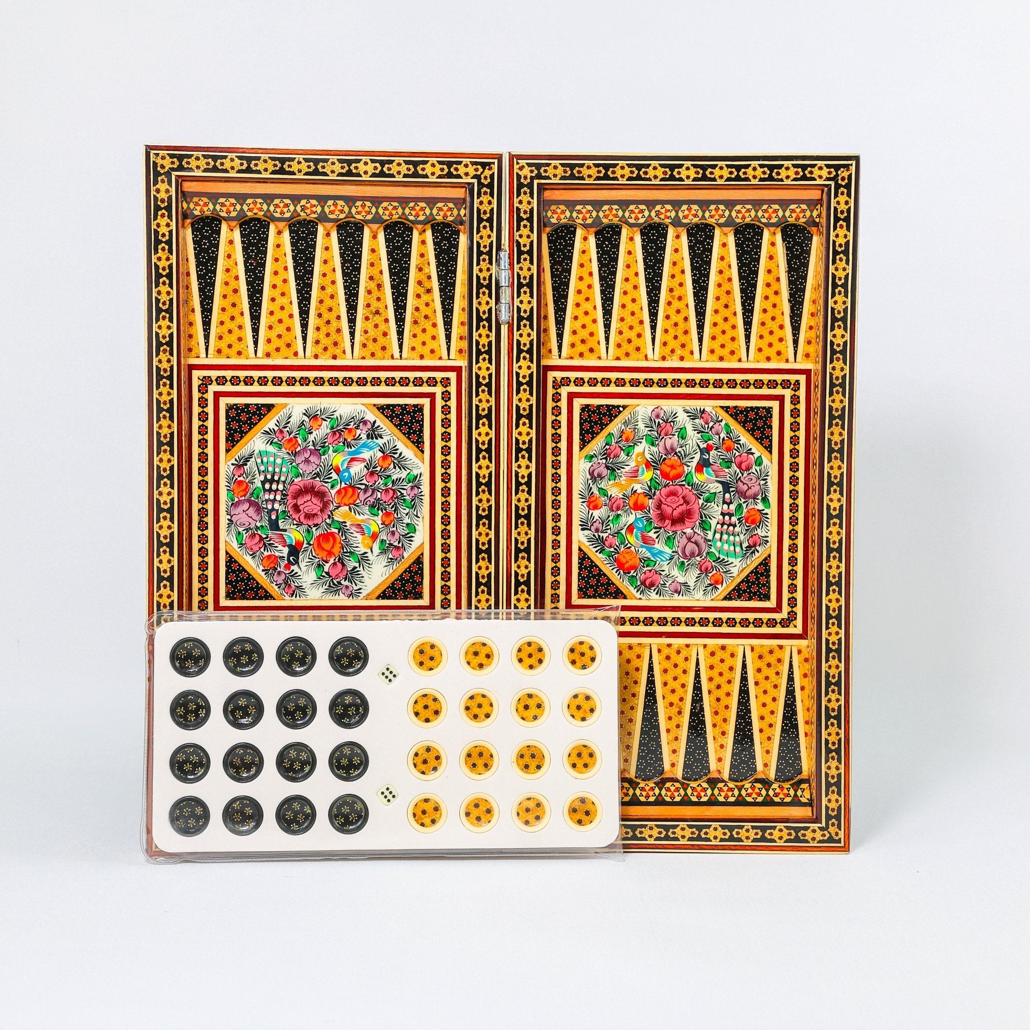 Chess Board - Size 40 - Tazhib & Flower Design - 26 - Meraas Gallery