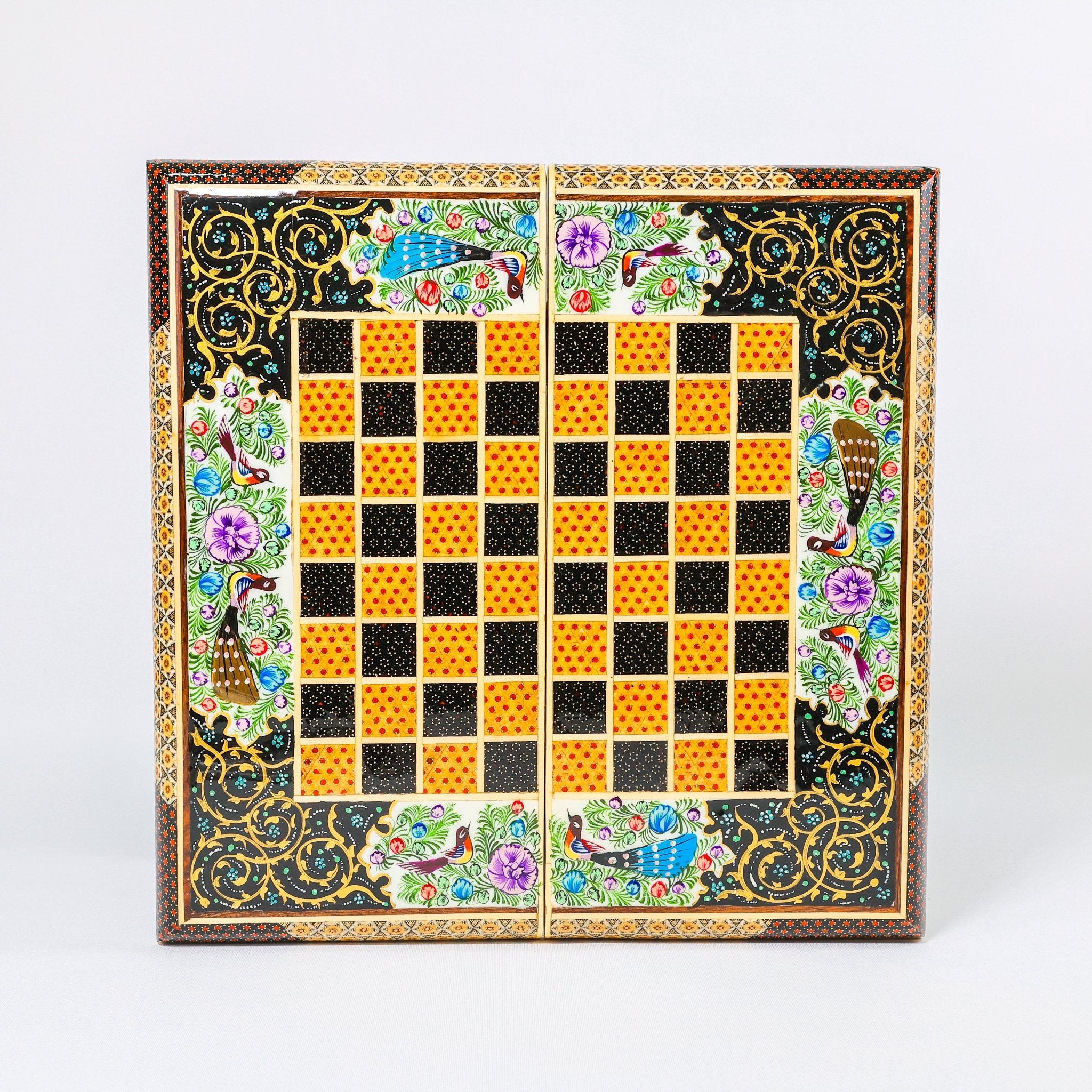 Chess Board - Size 40 - Tazhib & Flower Design - 27 - Meraas Gallery