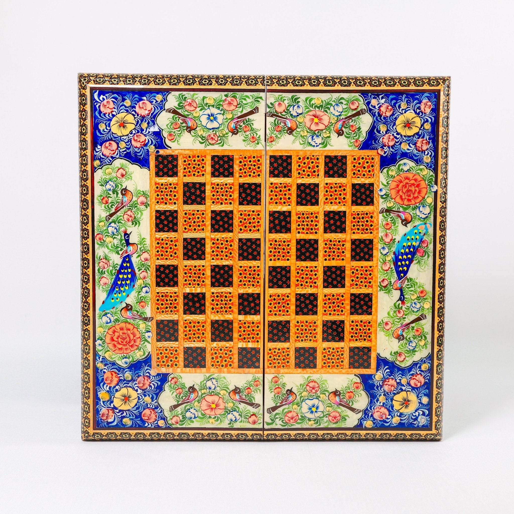 Chess Board - Size 40 - Tazhib & Flower Design - 28 - Meraas Gallery