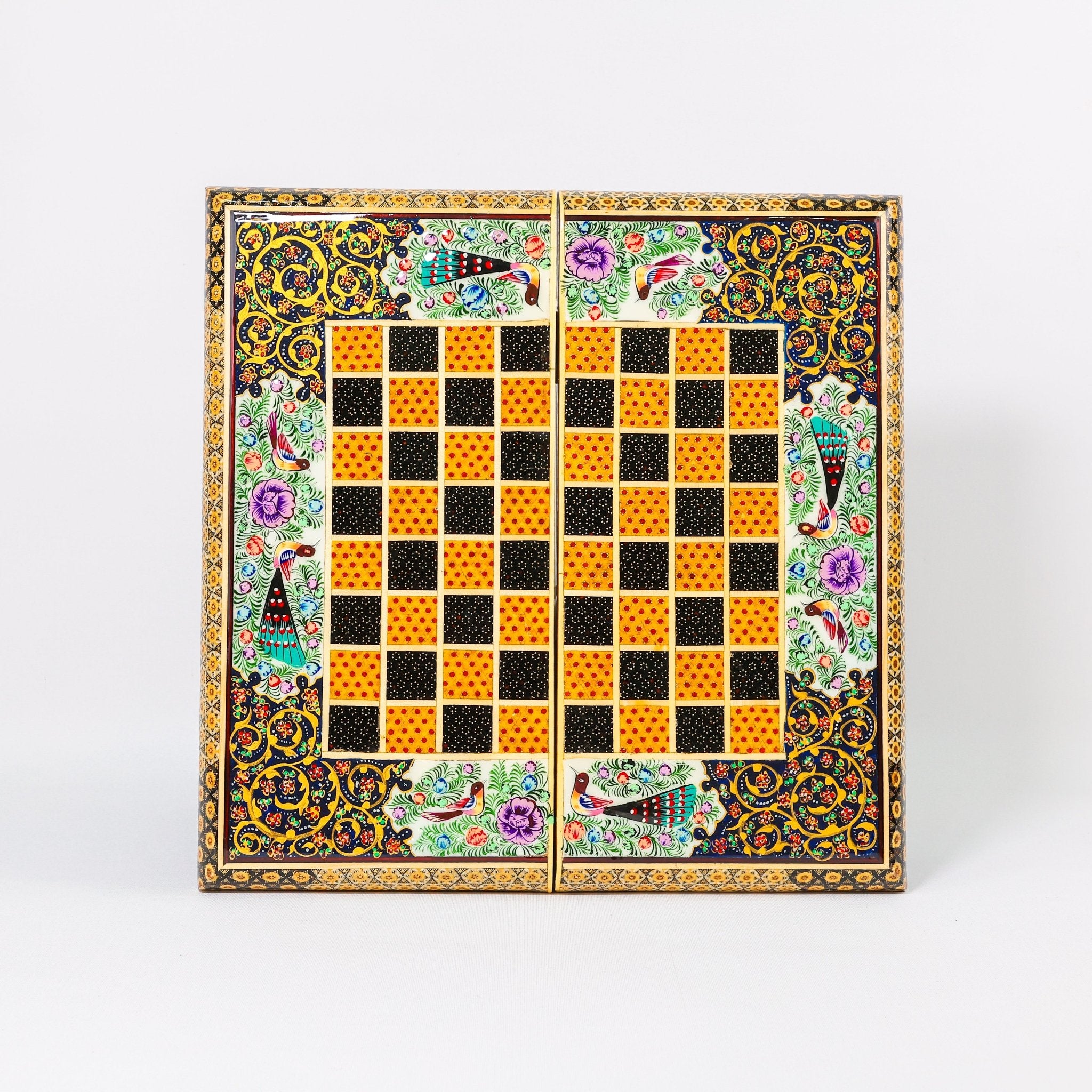 Chess Board - Size 40 - Tazhib & Flower Design - 29 - Meraas Gallery