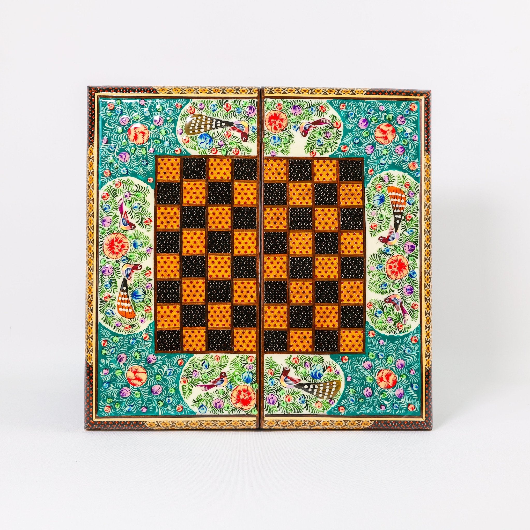 Chess Board - Size 40 - Tazhib & Flower Design - 30 - Meraas Gallery