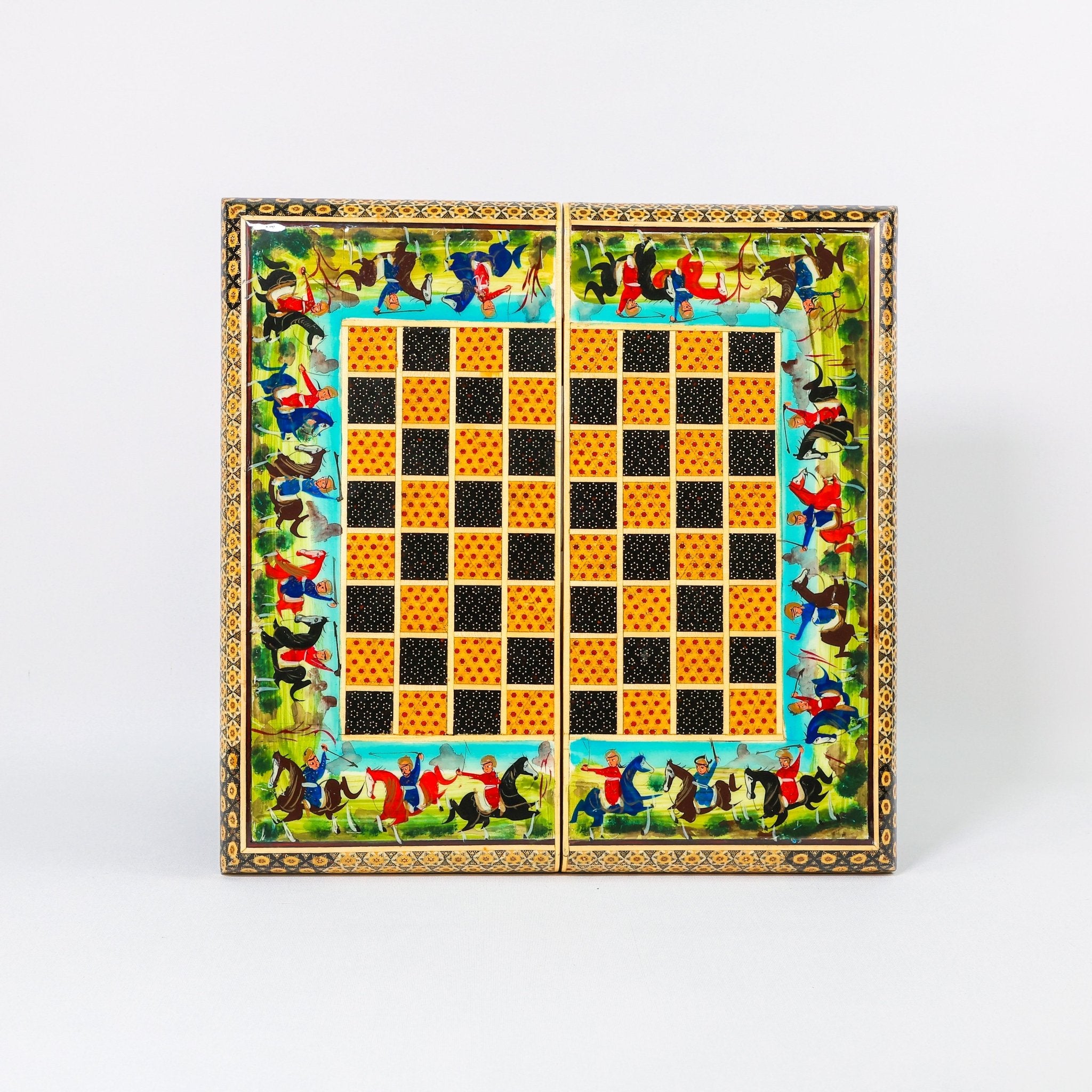 Chess Board - Size 40 - Tazhib & Flower Design - 31 - Meraas Gallery