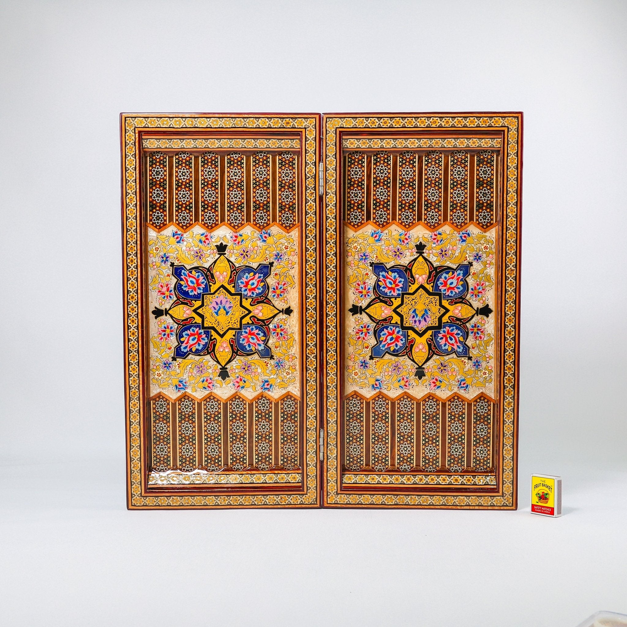 Chess Board - Size 40 - Tazhib & Flower Design - 32 - Meraas Gallery