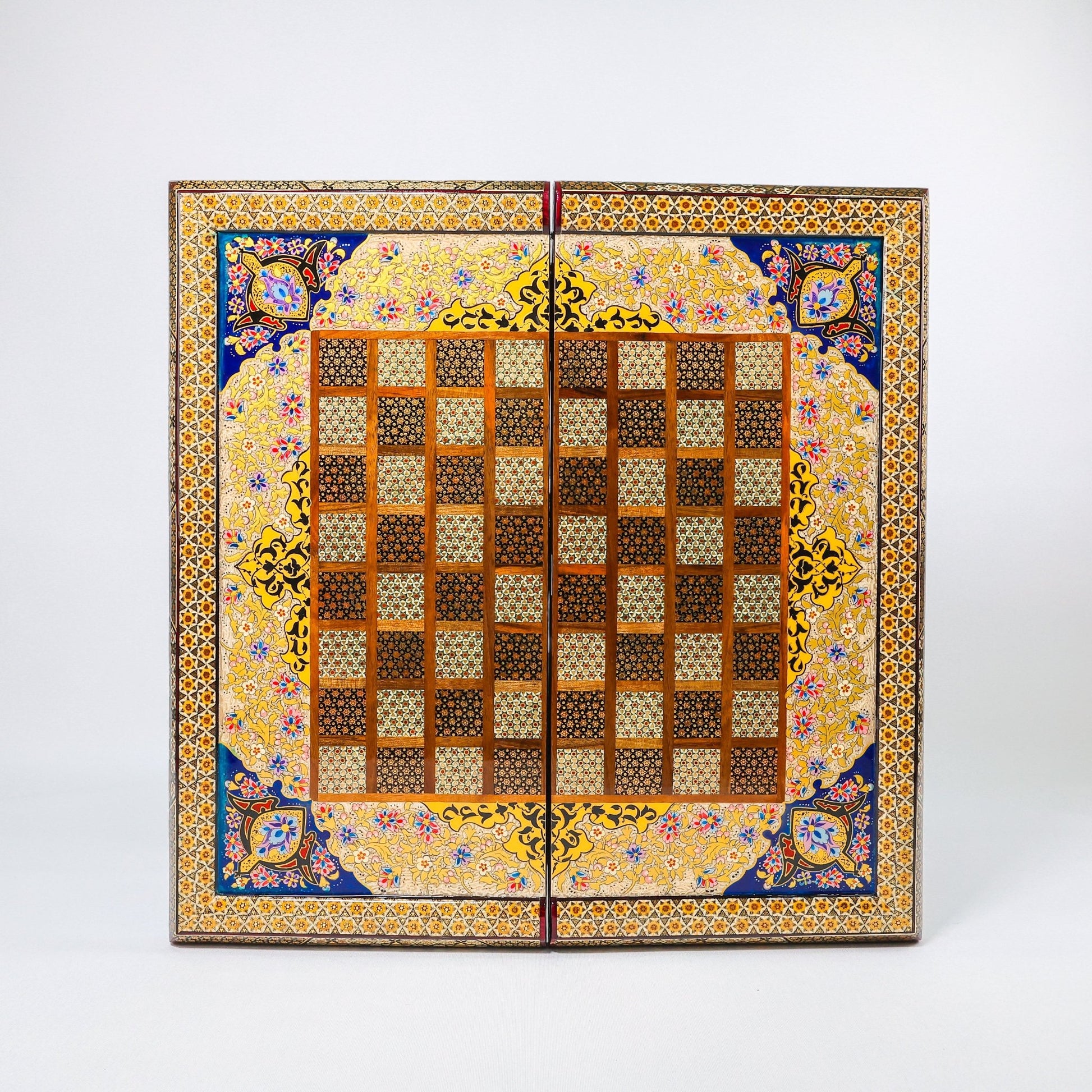Chess Board - Size 40 - Tazhib & Flower Design - 32 - Meraas Gallery