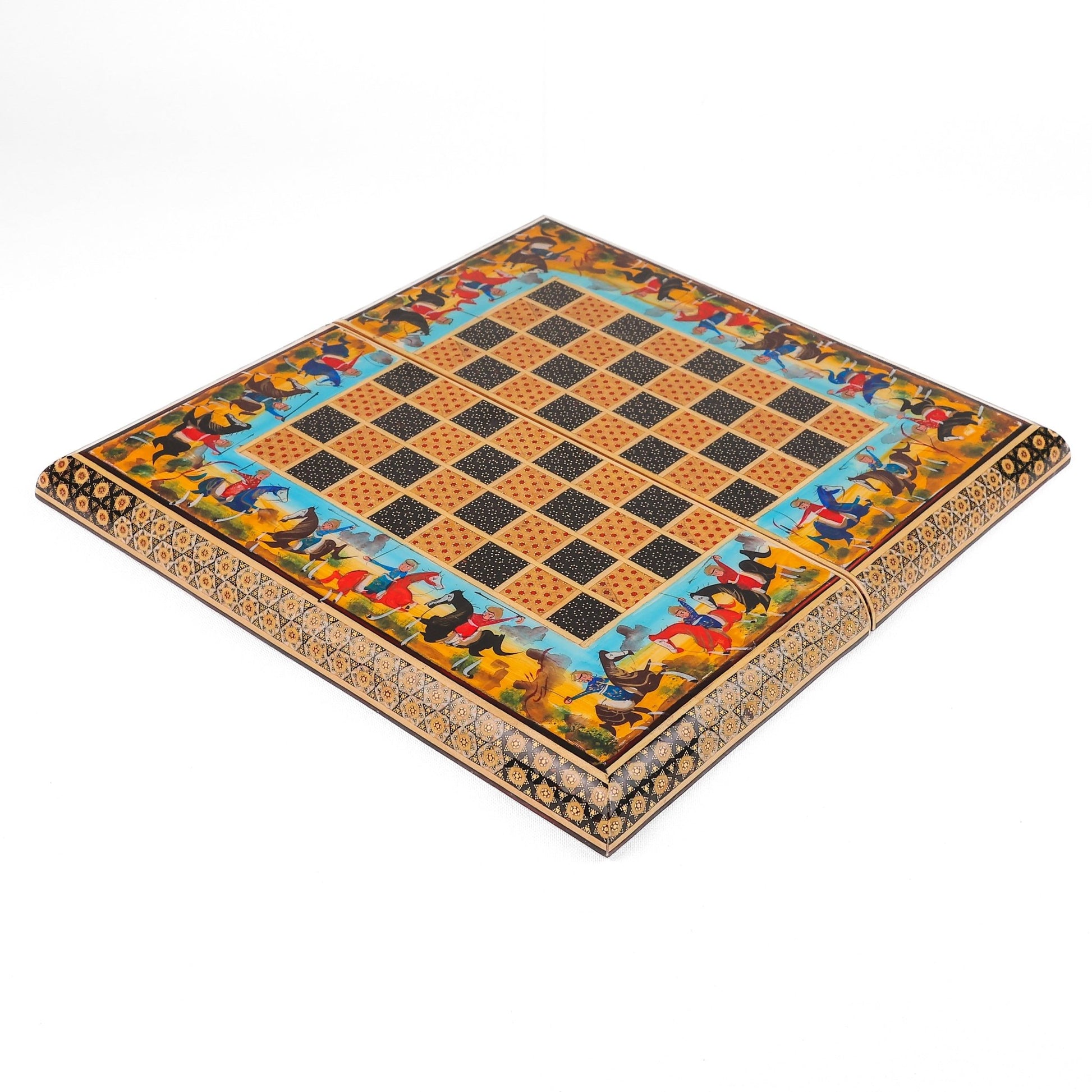 Chess Board - Size 40 - Tazhib & Flower Design - 33 - Meraas Gallery