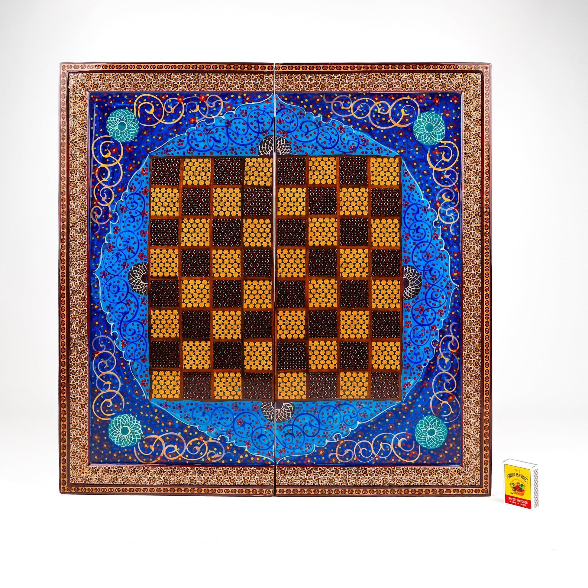 Chess Board - Size 50 - Beechwood Interior - Tazhib Design - 02 - Meraas Gallery