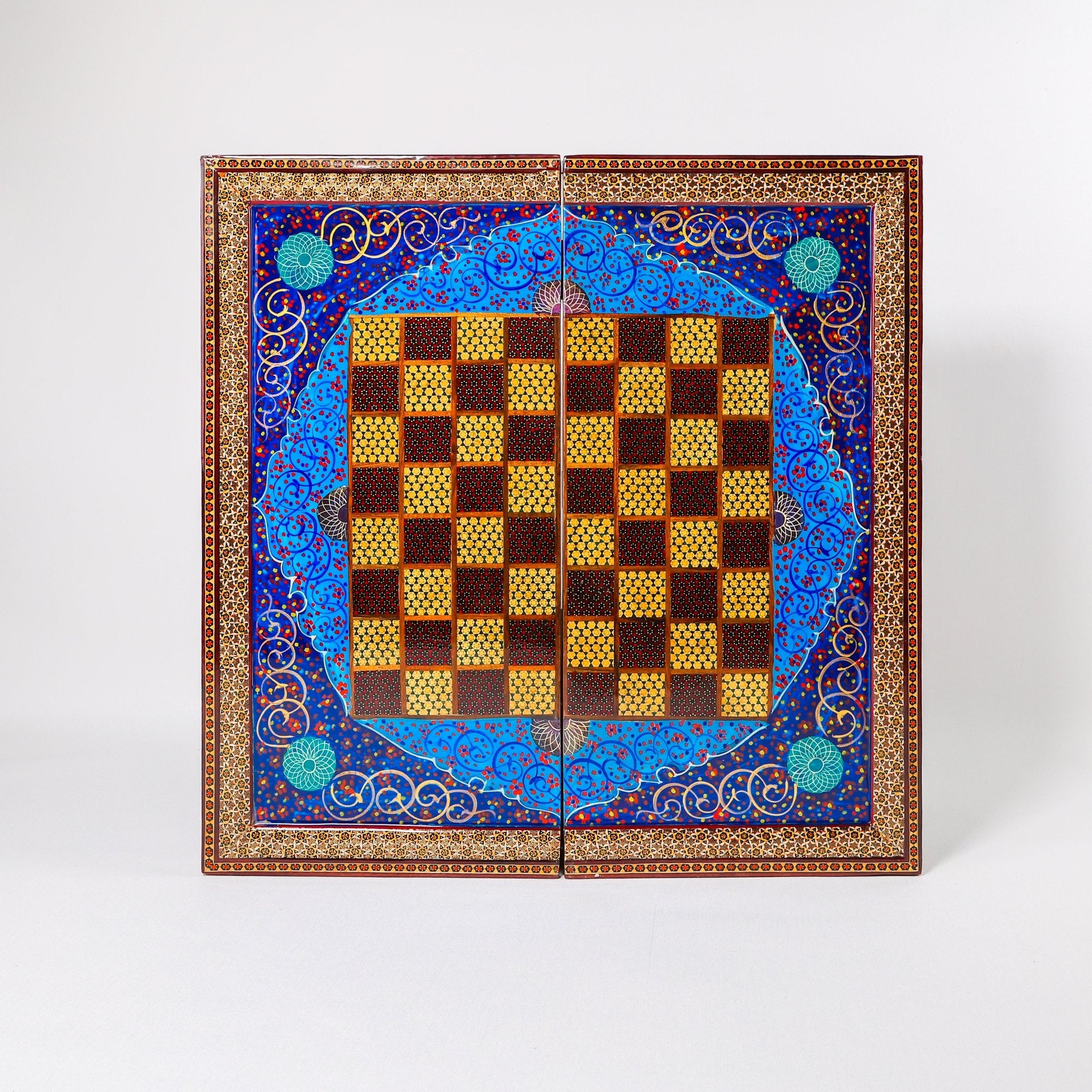 Chess Board - Size 50 - Beechwood Interior - Tazhib Design - 03 - Meraas Gallery
