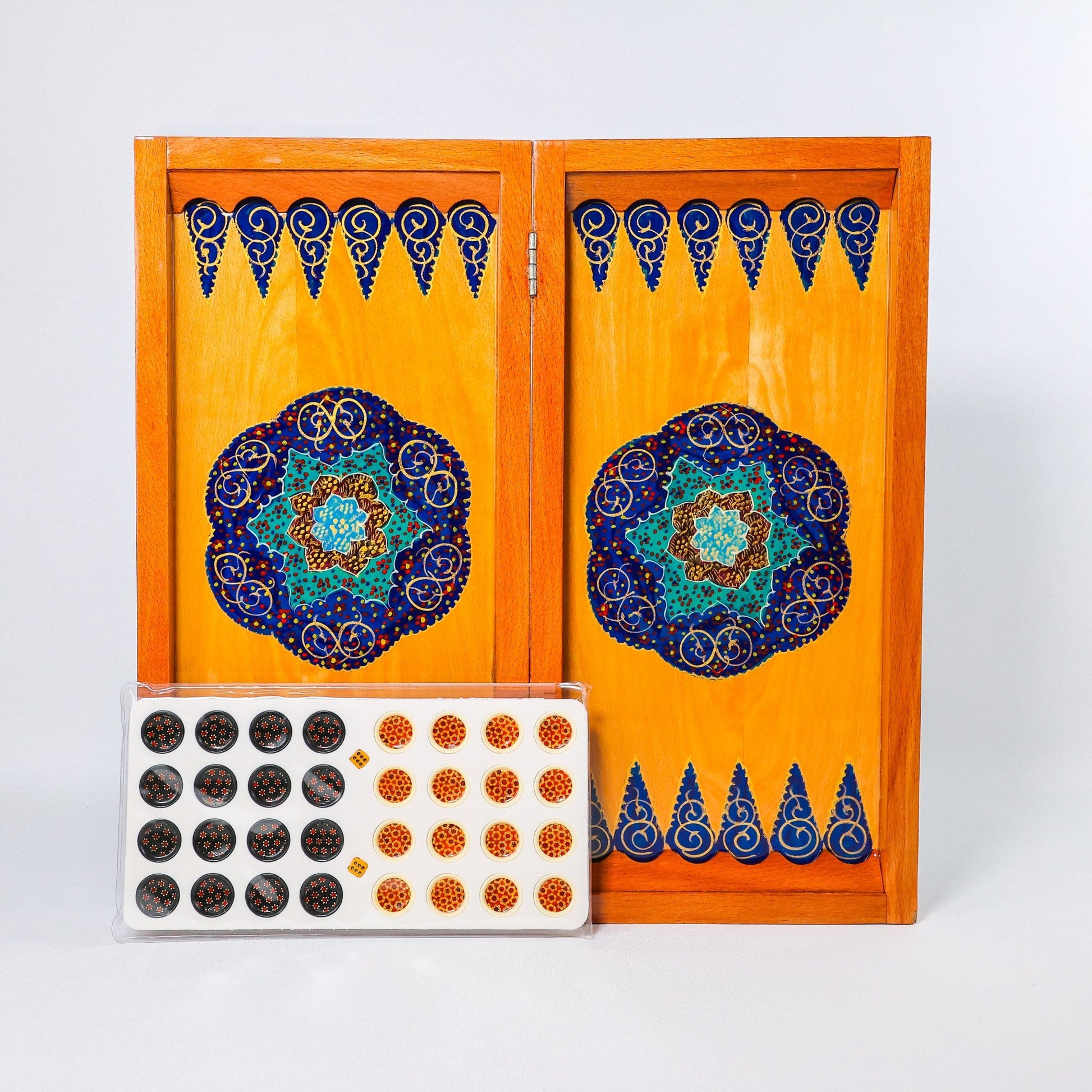 Chess Board - Size 50 - Beechwood Interior - Tazhib Design - 03 - Meraas Gallery