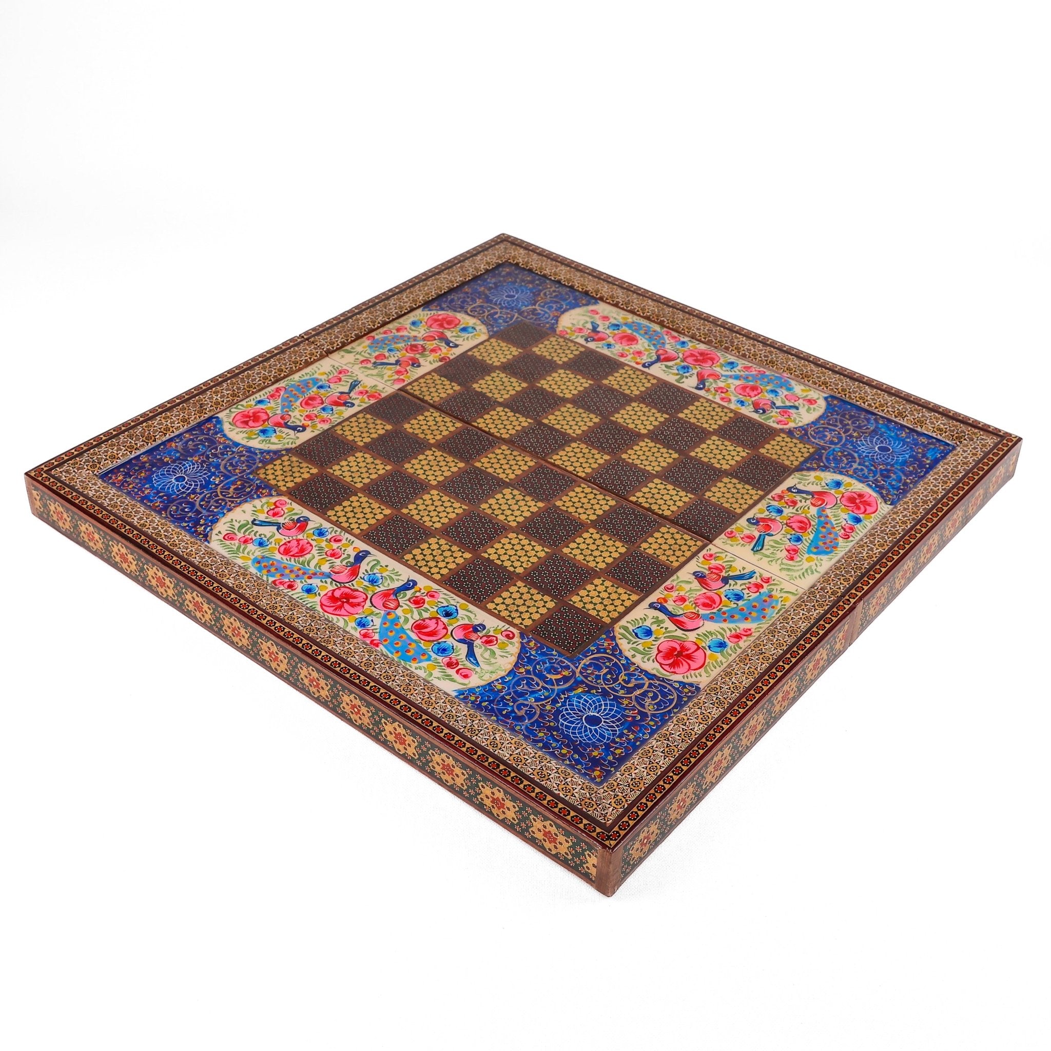 Chess Board - Size 50 - Beechwood Interior - Tazhib Design - 04 - Meraas Gallery