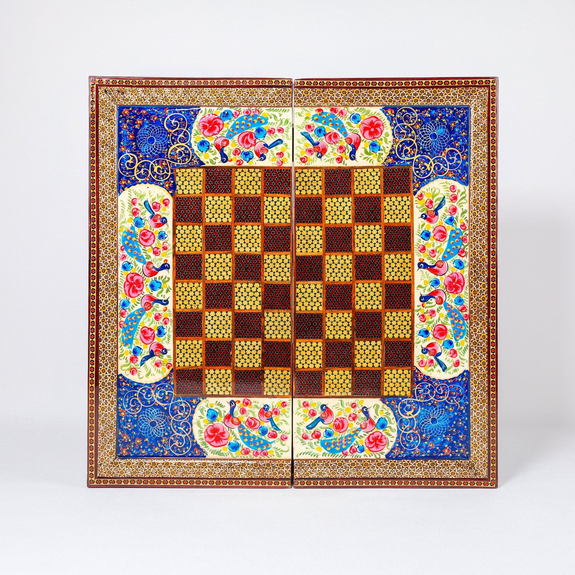 Chess Board - Size 50 - Beechwood Interior - Tazhib Design - 05 - Meraas Gallery