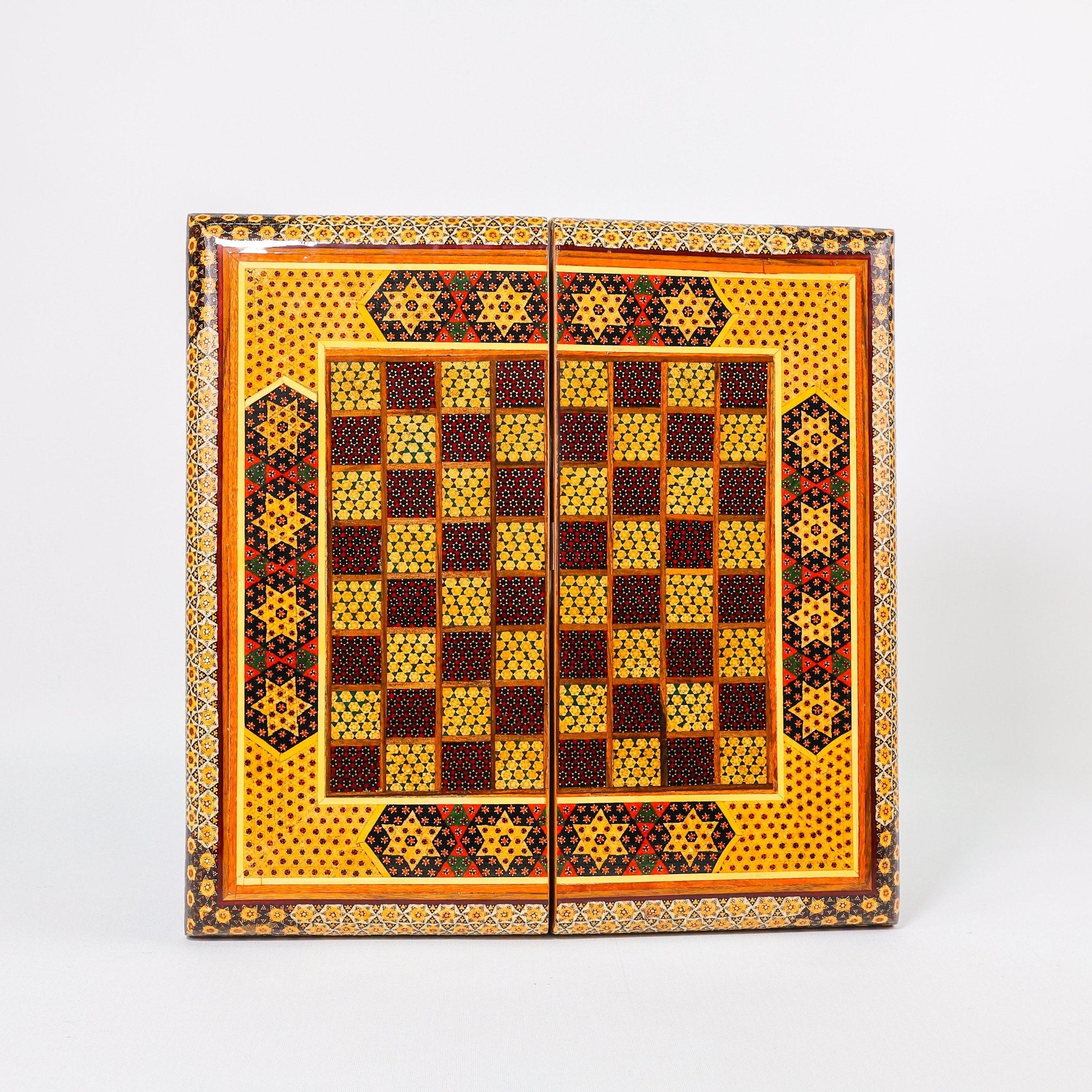 Chess Board - Size 40 - Beechwood Interior - Khatam Design - 02 - Meraas Gallery
