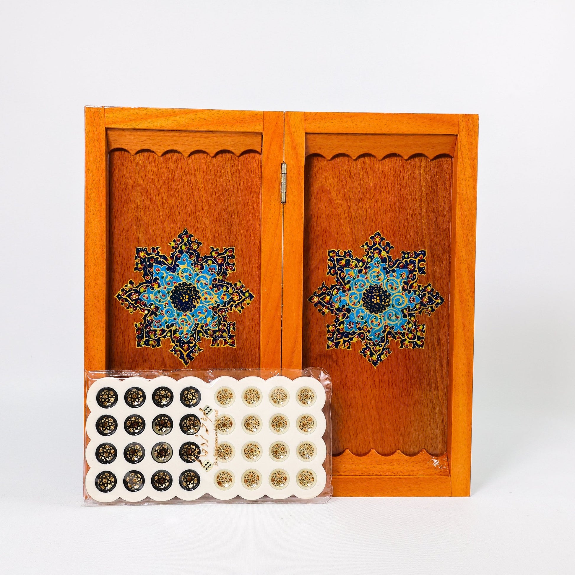 Chess Board - Size 40 - Beechwood Interior - Khatam Design - 03 - Meraas Gallery