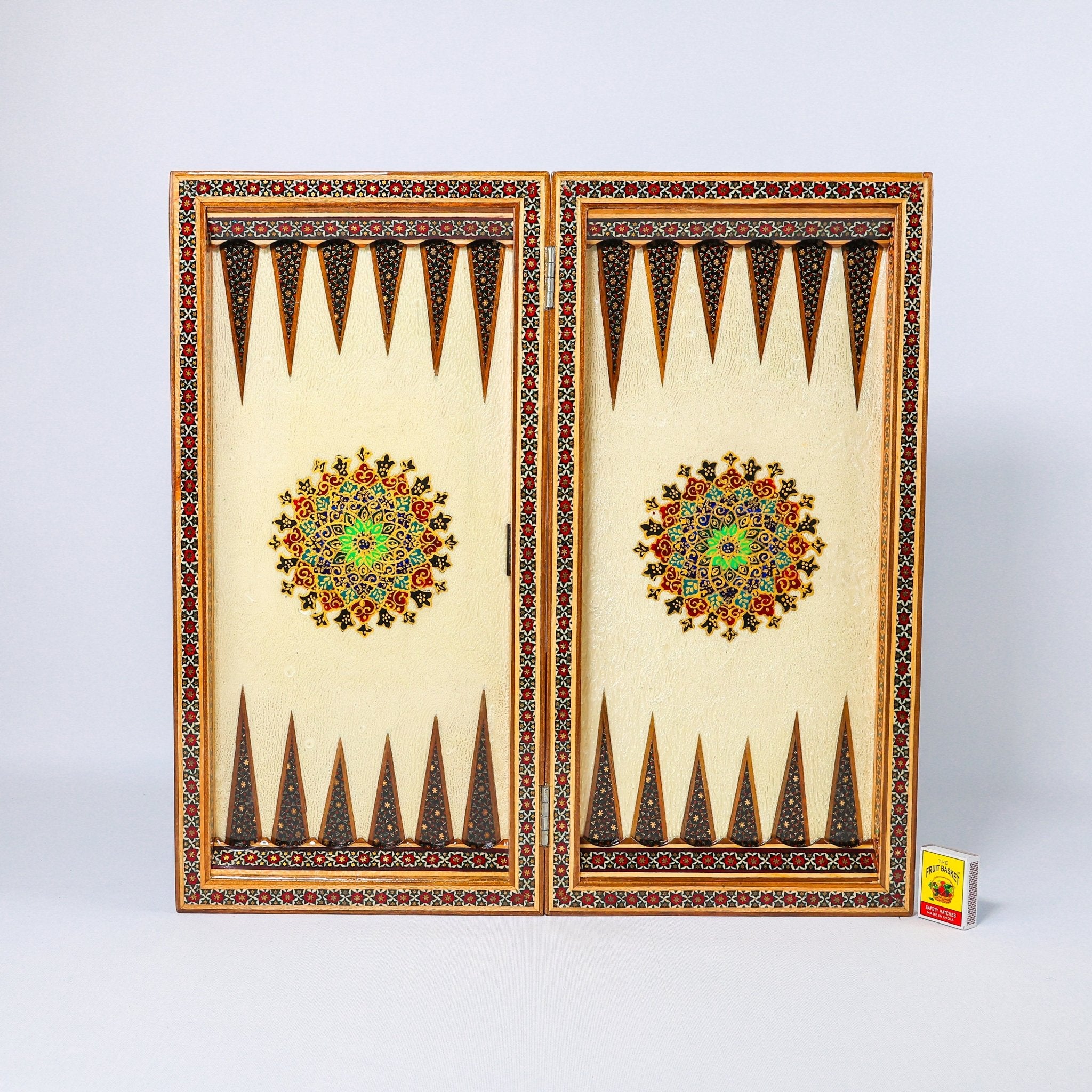 Chess & Backgammon Board - Size 50 - Colored Shell Design - 11 - Meraas Gallery