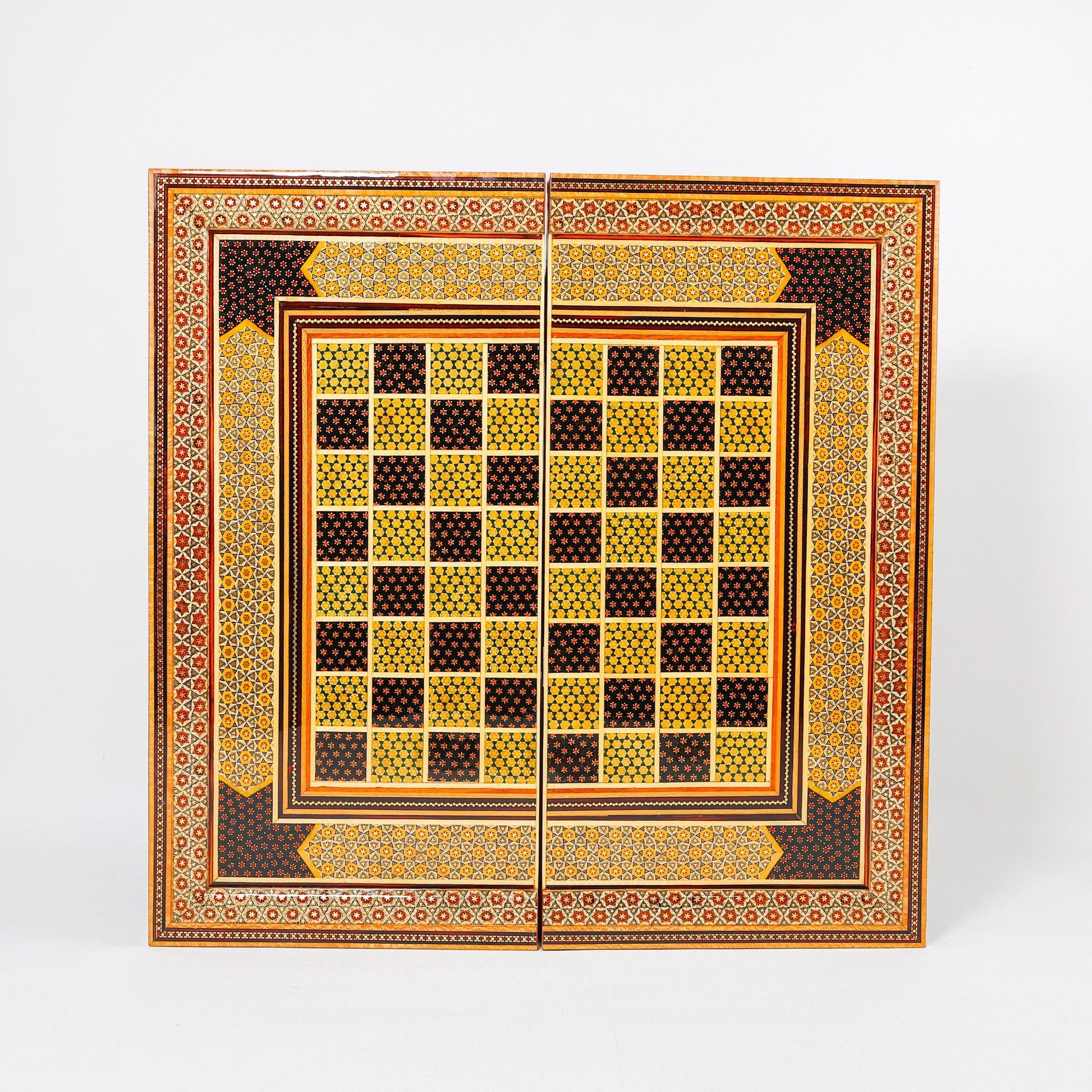 Chess Board - Size 50 - Column Frame - Khatam Design - 03 - Meraas Gallery
