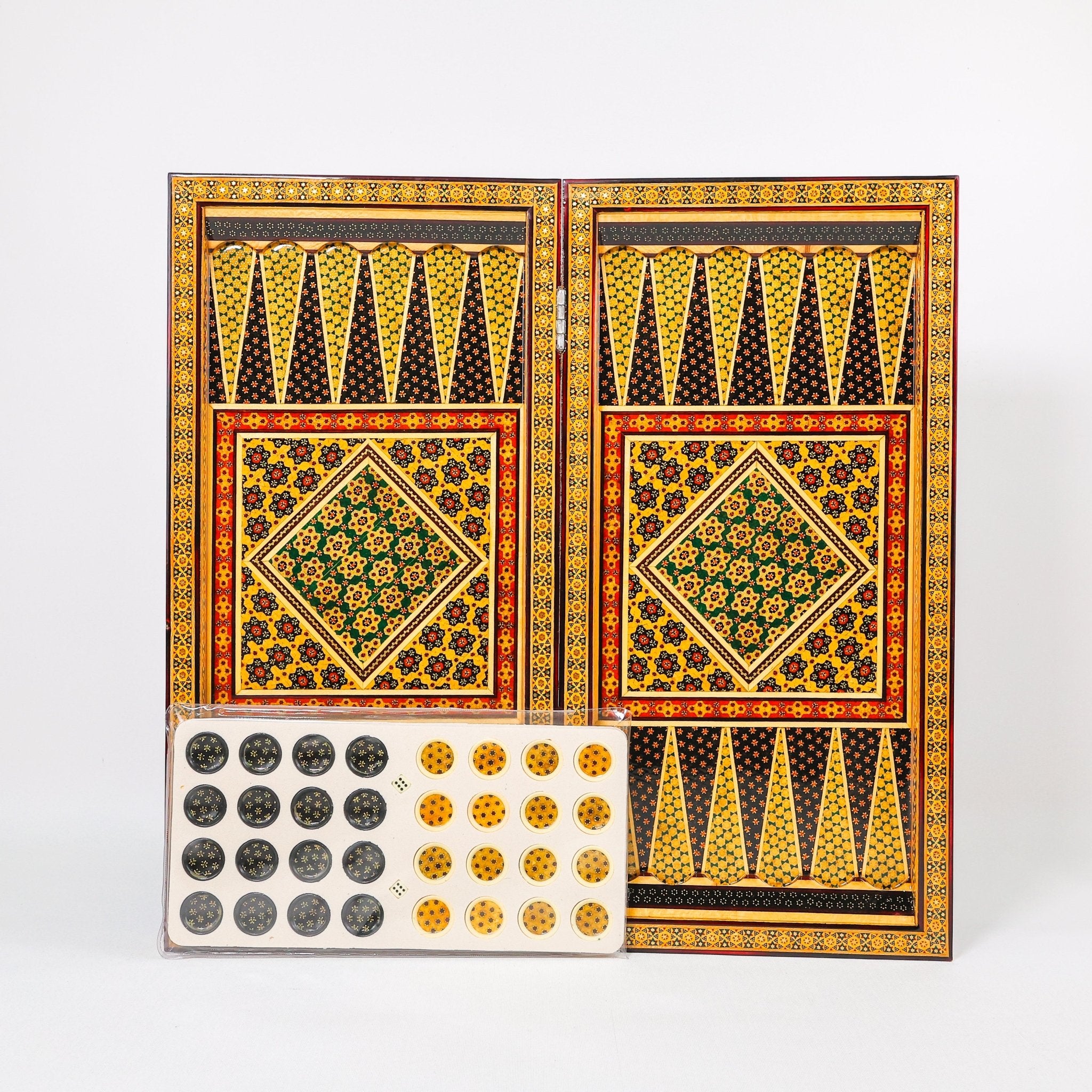 Chess Board - Size 50 - Column Frame - Khatam Design - 03 - Meraas Gallery