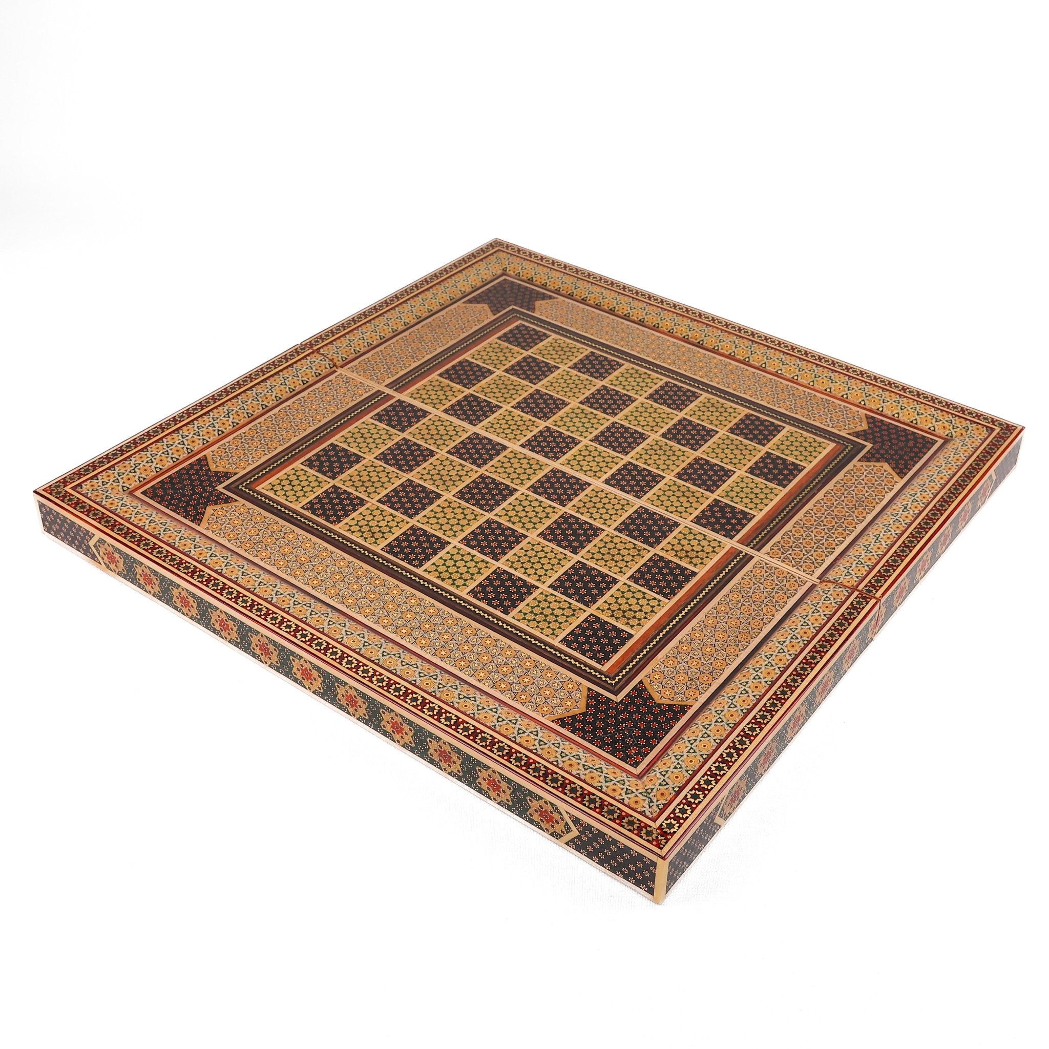 Chess Board - Size 50 - Column Frame - Khatam Design - 01 - Meraas Gallery