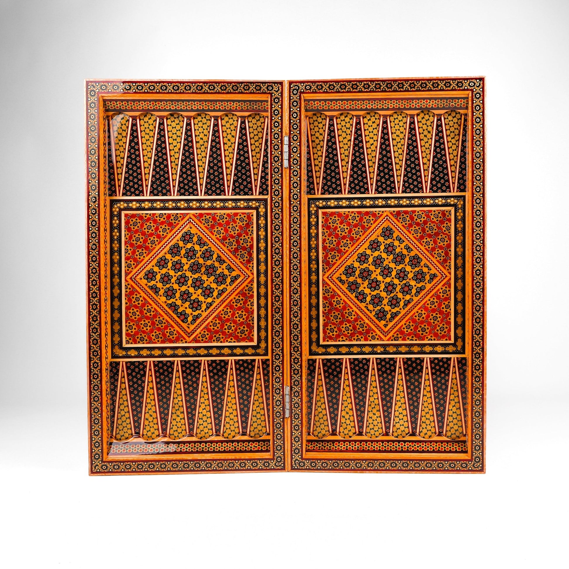 Chess Board - Size 50 - Rounded Edge - Khatam Design - 02 - Meraas Gallery