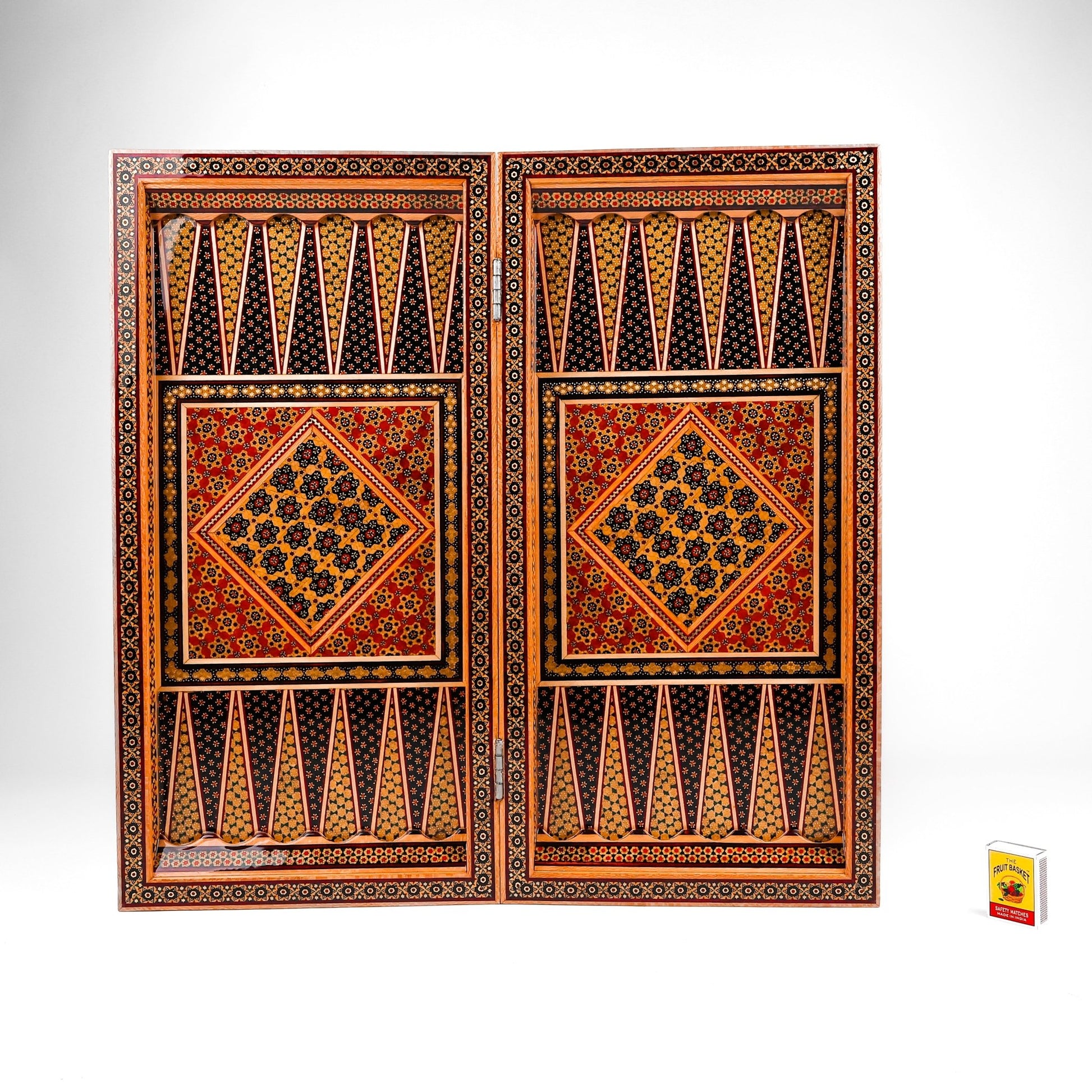 Chess Board - Size 50 - Rounded Edge - Khatam Design - 02 - Meraas Gallery