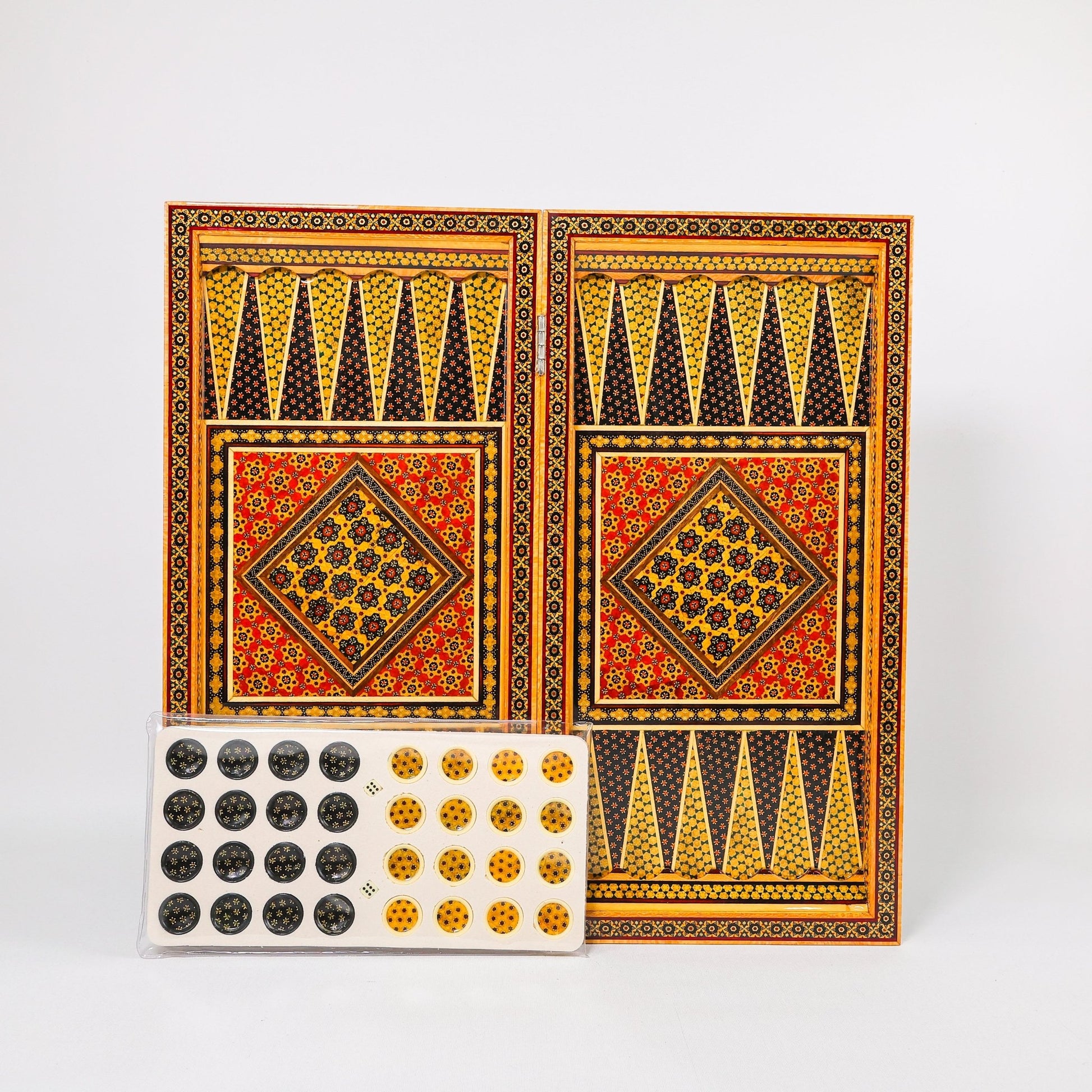 Chess Board - Size 50 - Rounded Edge - Khatam Design - 03 - Meraas Gallery