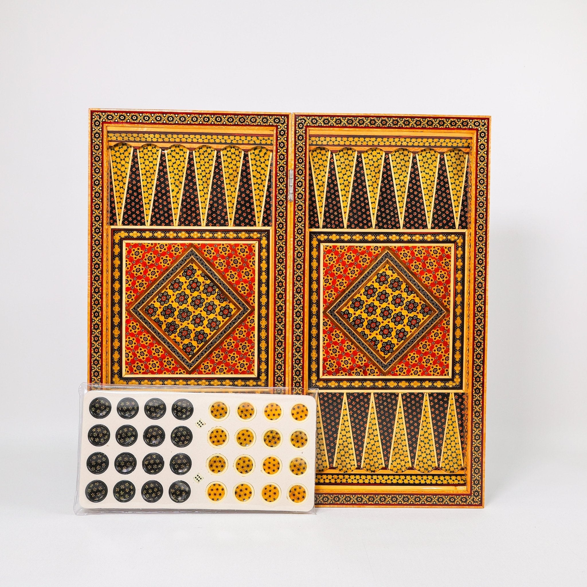 Chess Board - Size 50 - Rounded Edge - Khatam Design - 03 - Meraas Gallery
