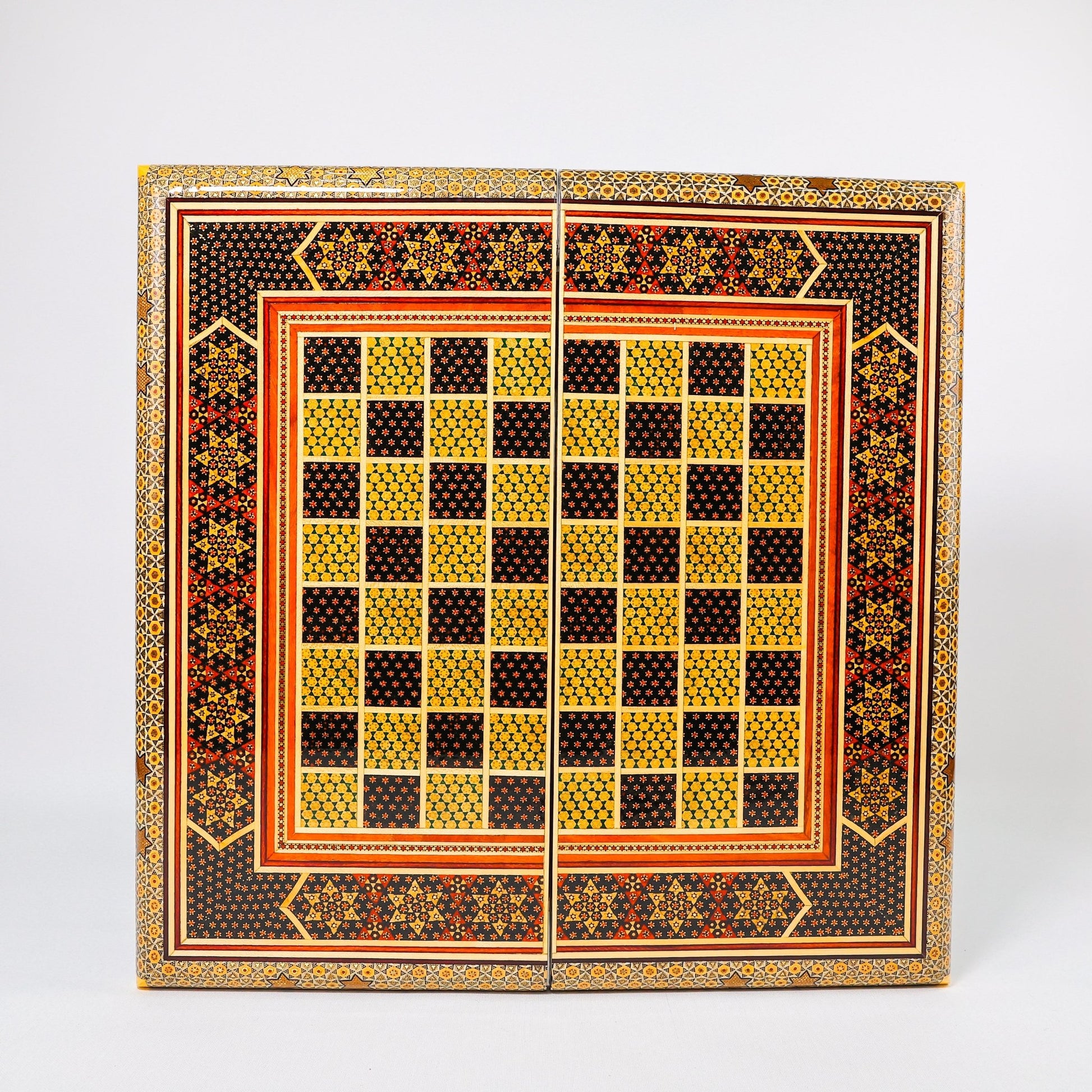Chess Board - Size 50 - Rounded Edge - Khatam Design - 03 - Meraas Gallery