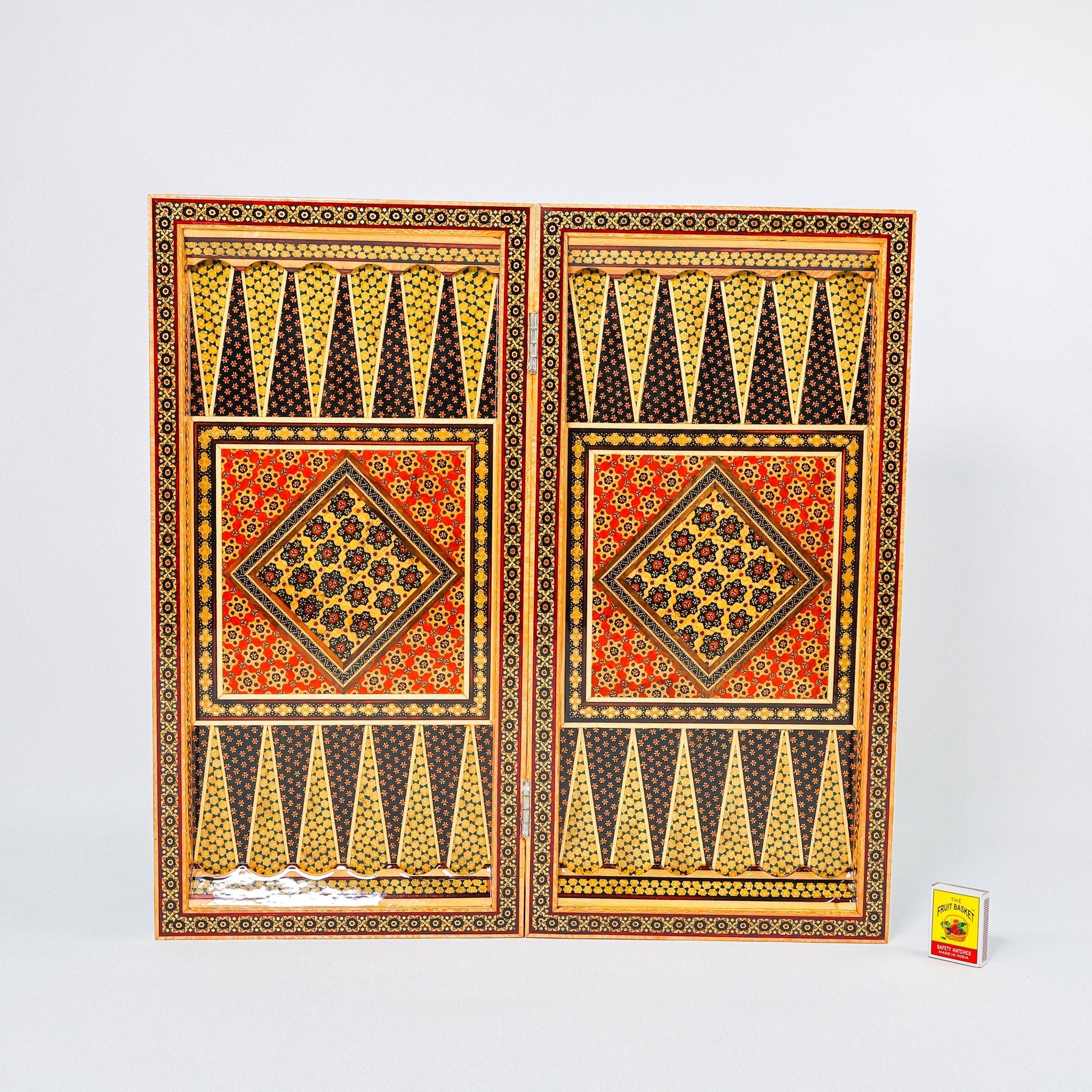 Chess Board - Size 50 - Rounded Edge - Khatam Design - 03 - Meraas Gallery