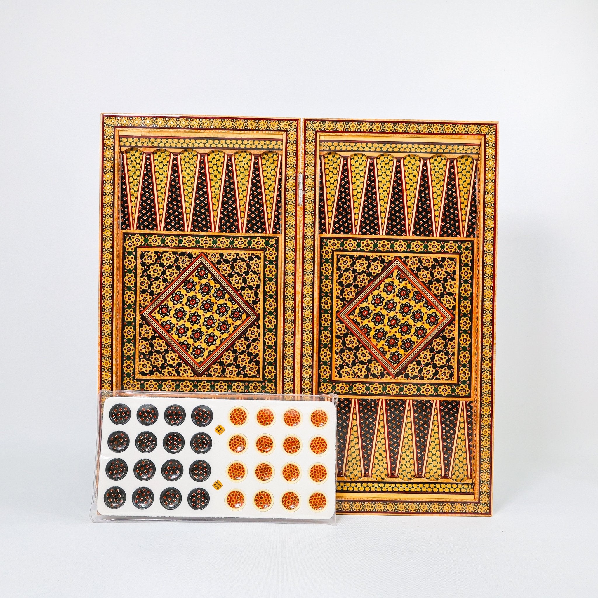 Chess Board - Size 50 - Rounded Edge - Khatam Design - 04 - Meraas Gallery