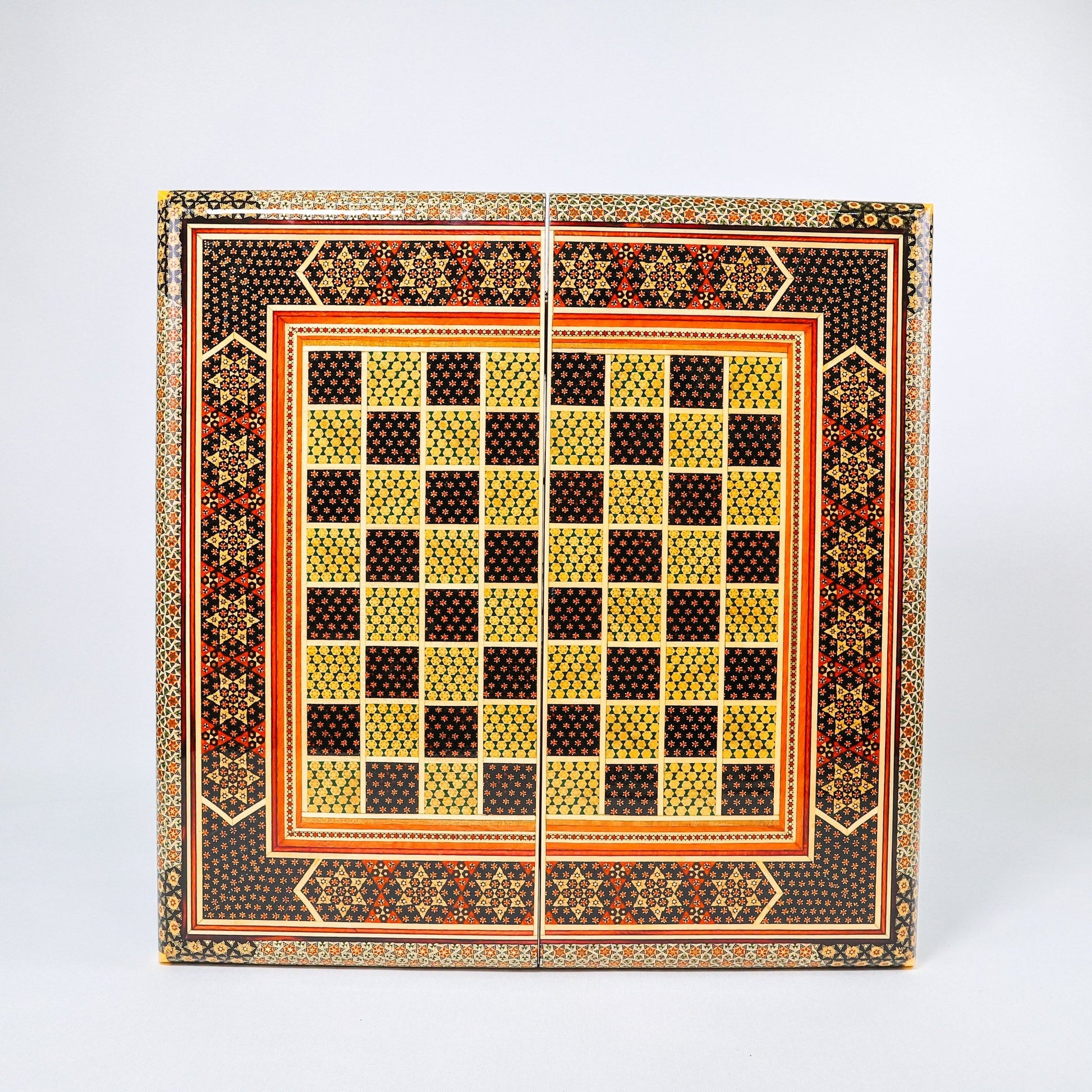 Chess Board - Size 50 - Rounded Edge - Khatam Design - 04 - Meraas Gallery